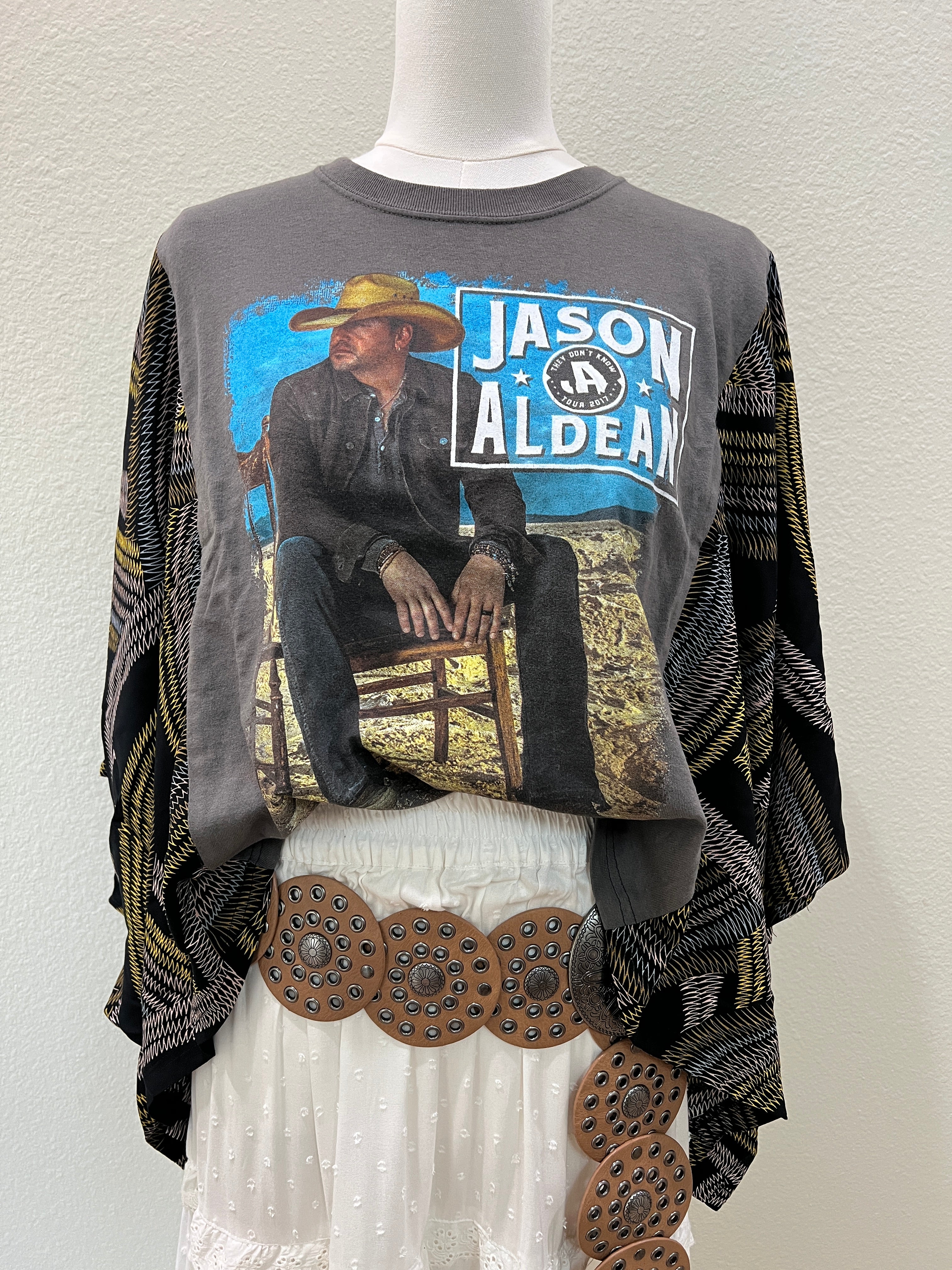 Jason Aldean Mix & Match Tee Grey Multi