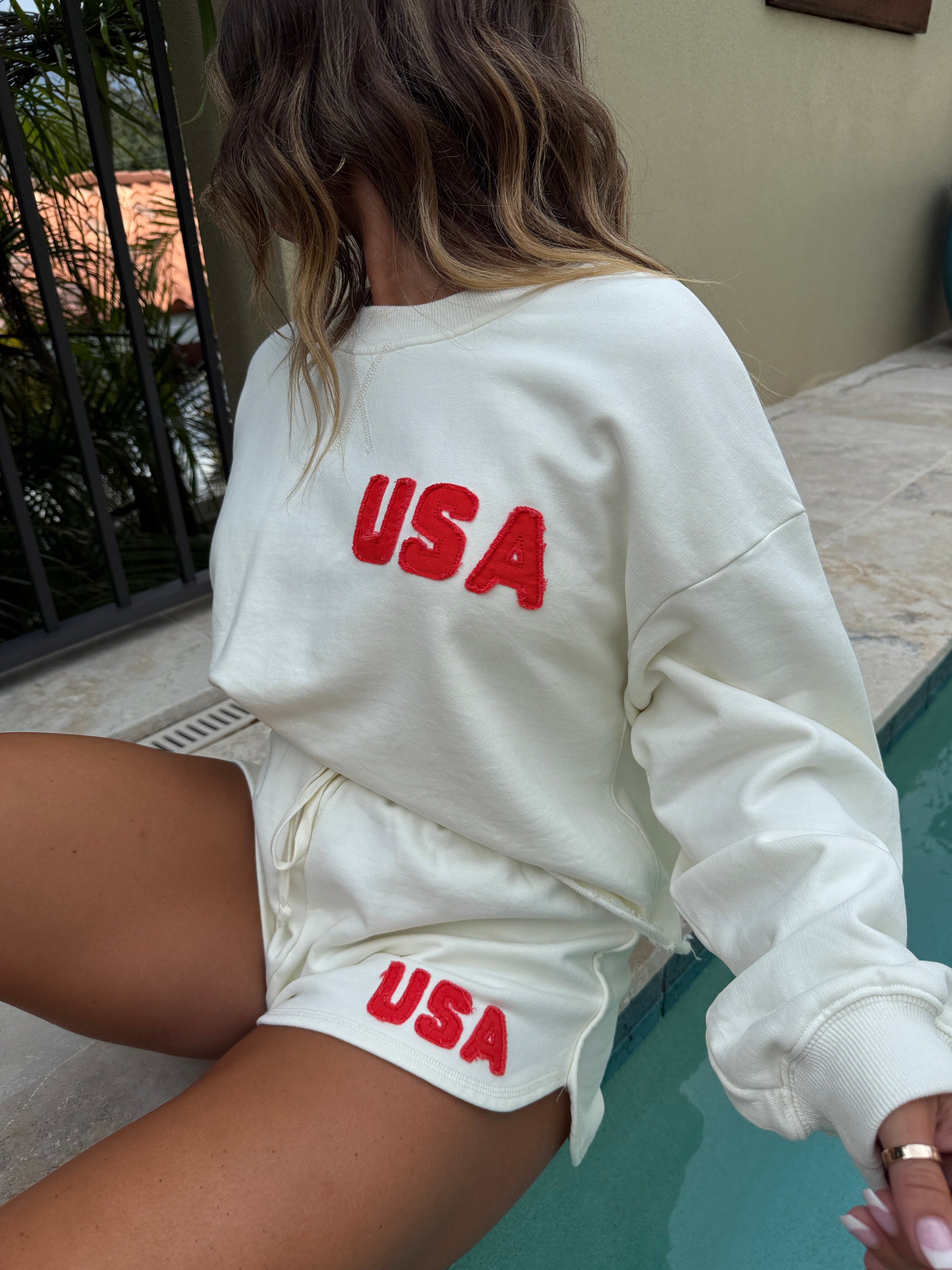 USA Vintage Shorts Ivory