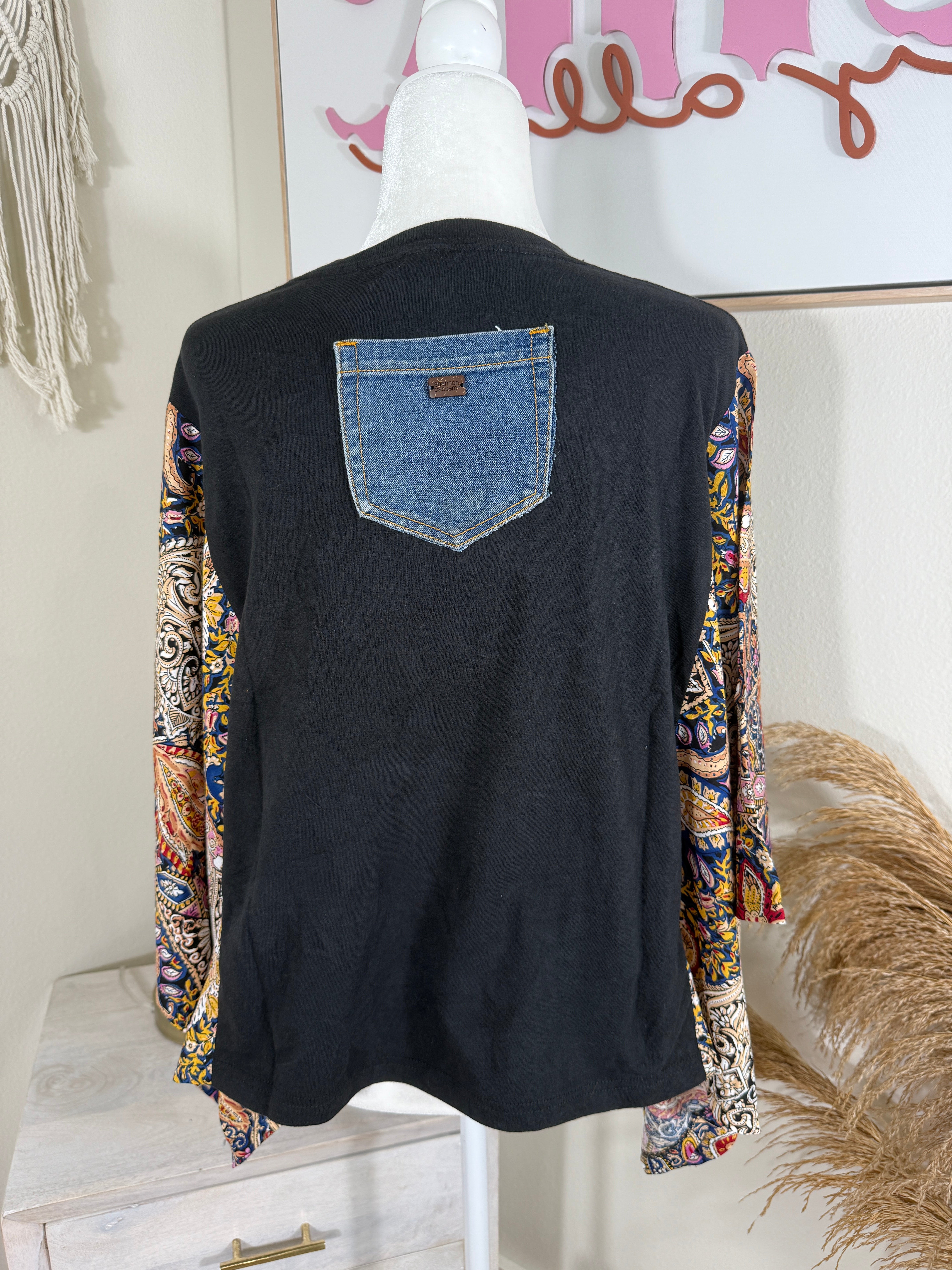 Whitney Mix & Match Tee Black Floral