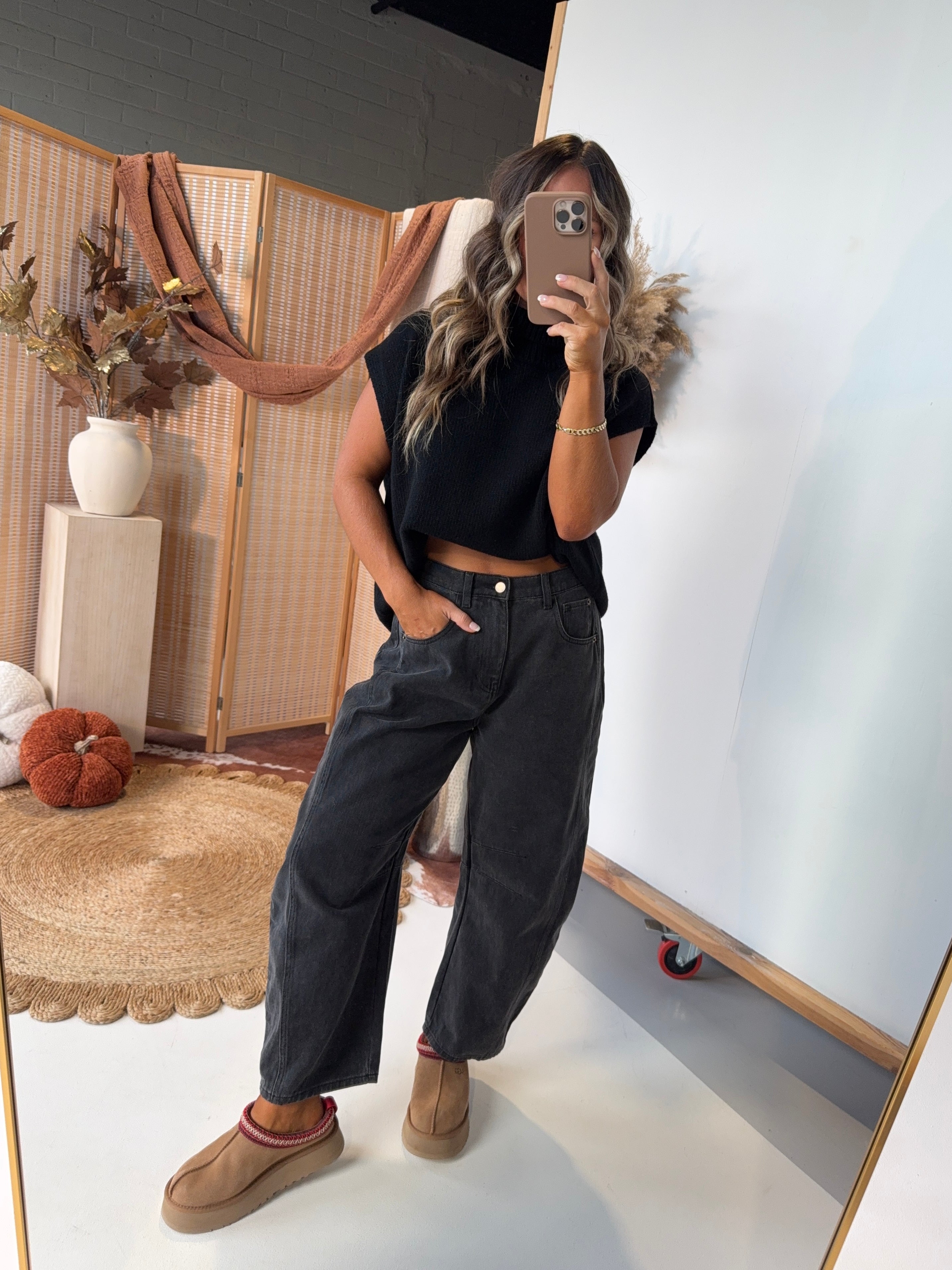 For the Season Barrel Jeans Washed Black
