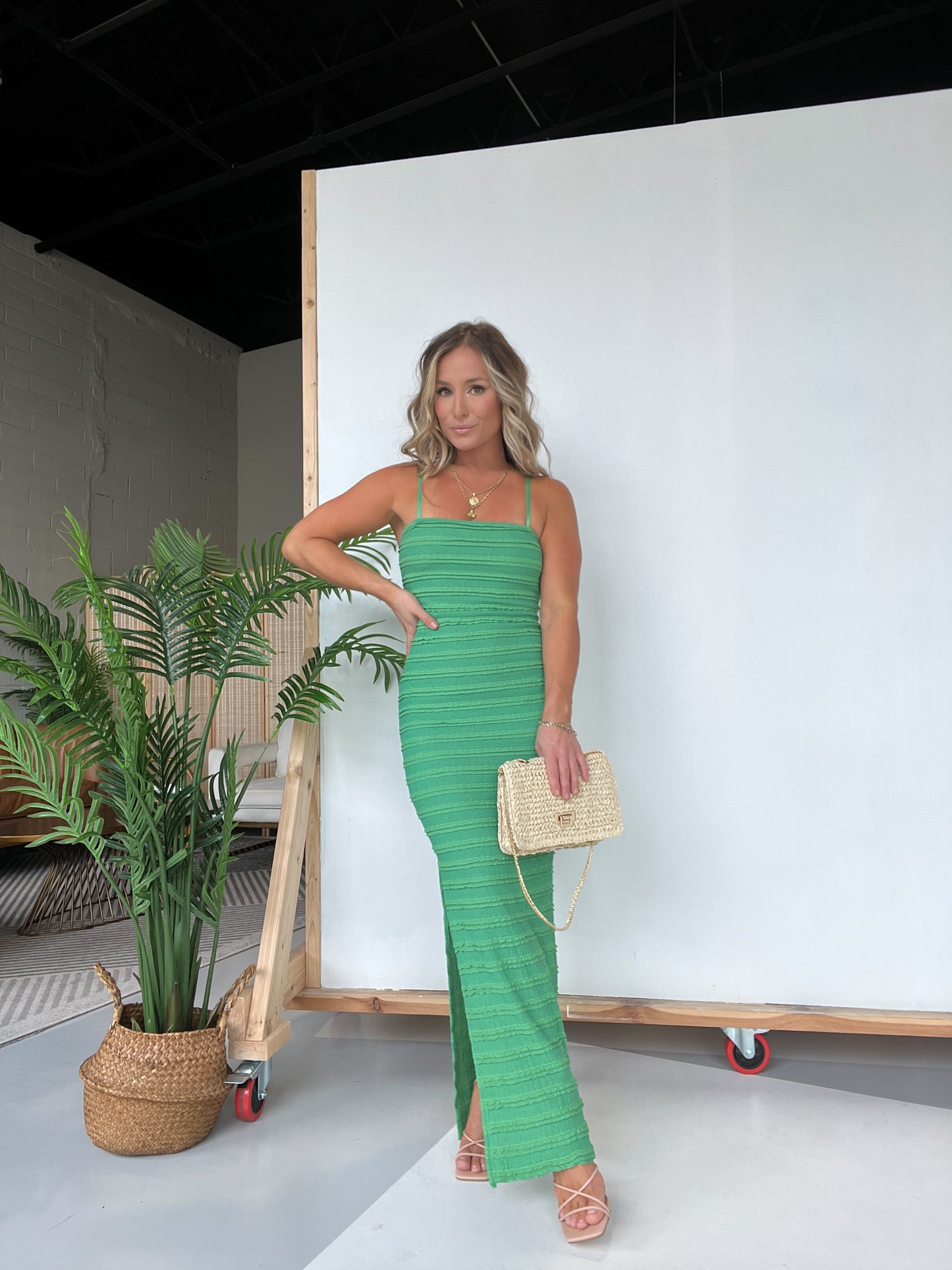 Verde Estate Maxi Dress Green