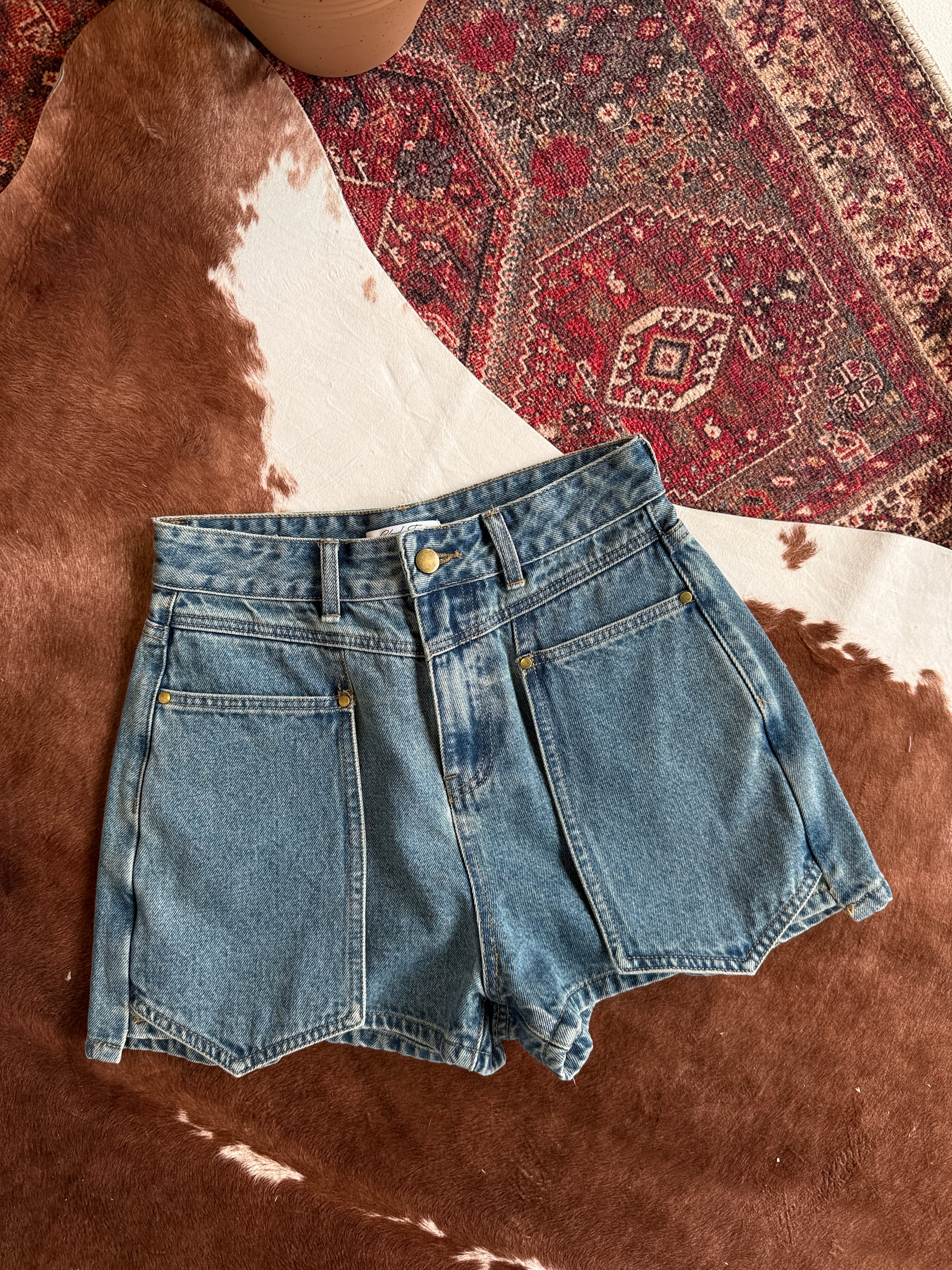 Navarre High Waisted Denim Shorts