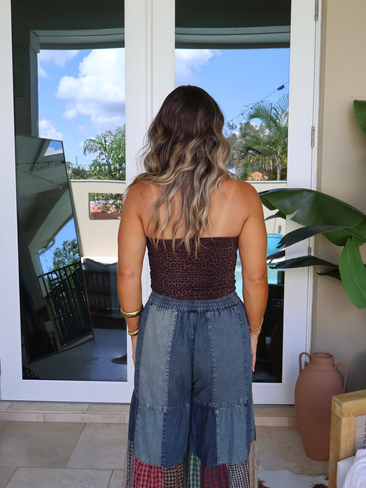 Heartthrob Tube Top Leopard Brown