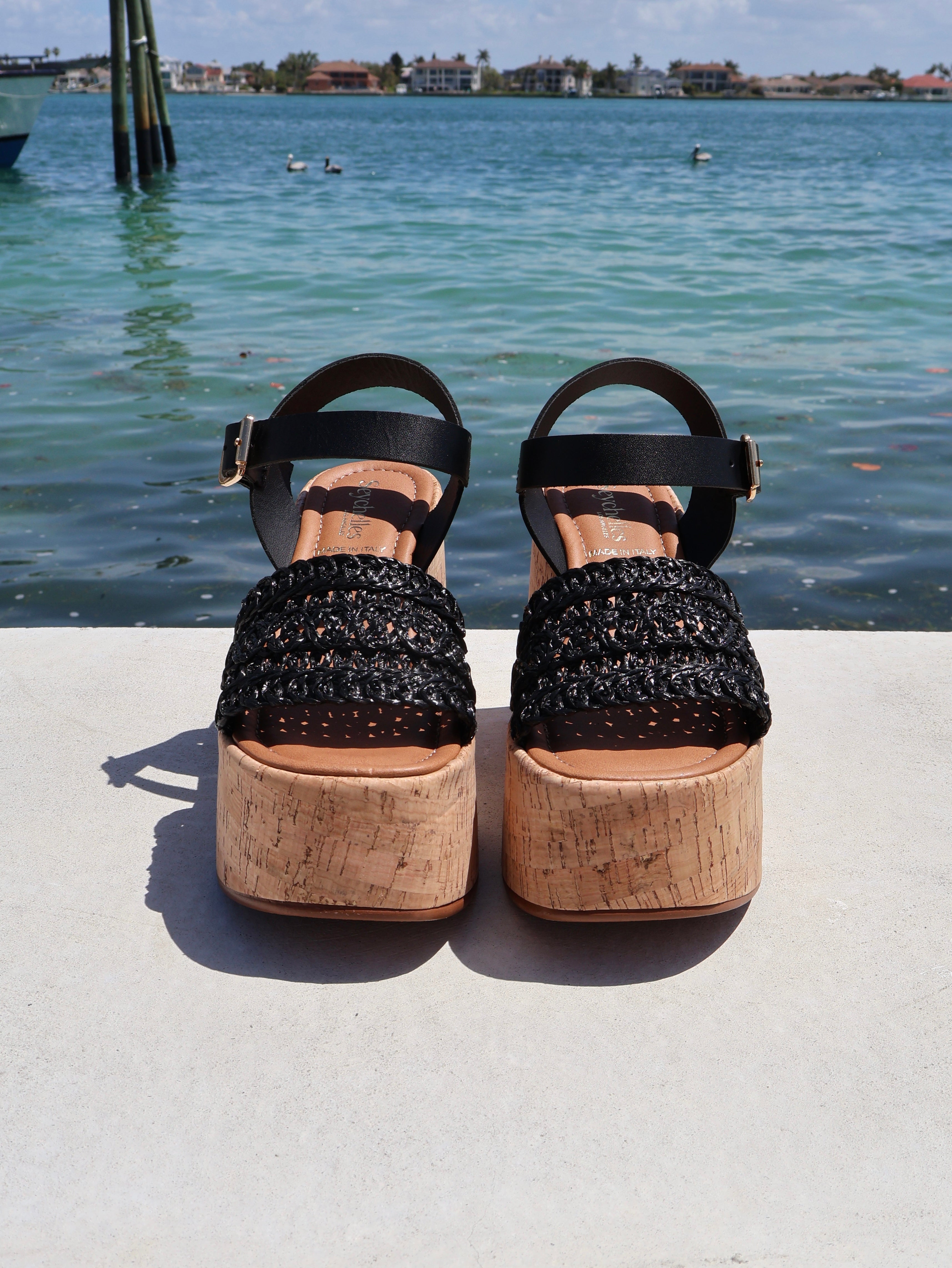 Willow Wedges Cork Natural/Black