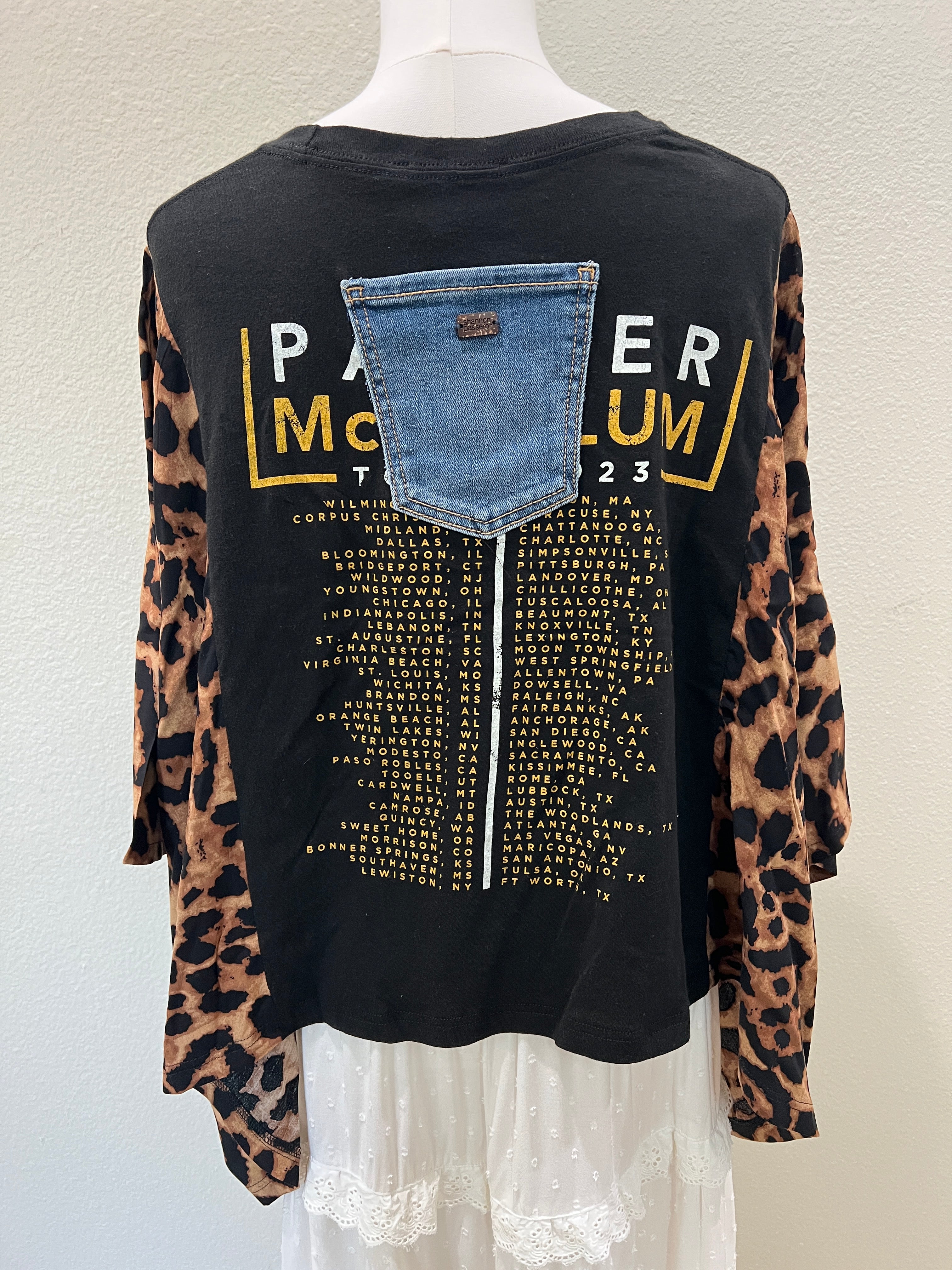 Parker McCollum Mix & Match Tee Black Cheetah
