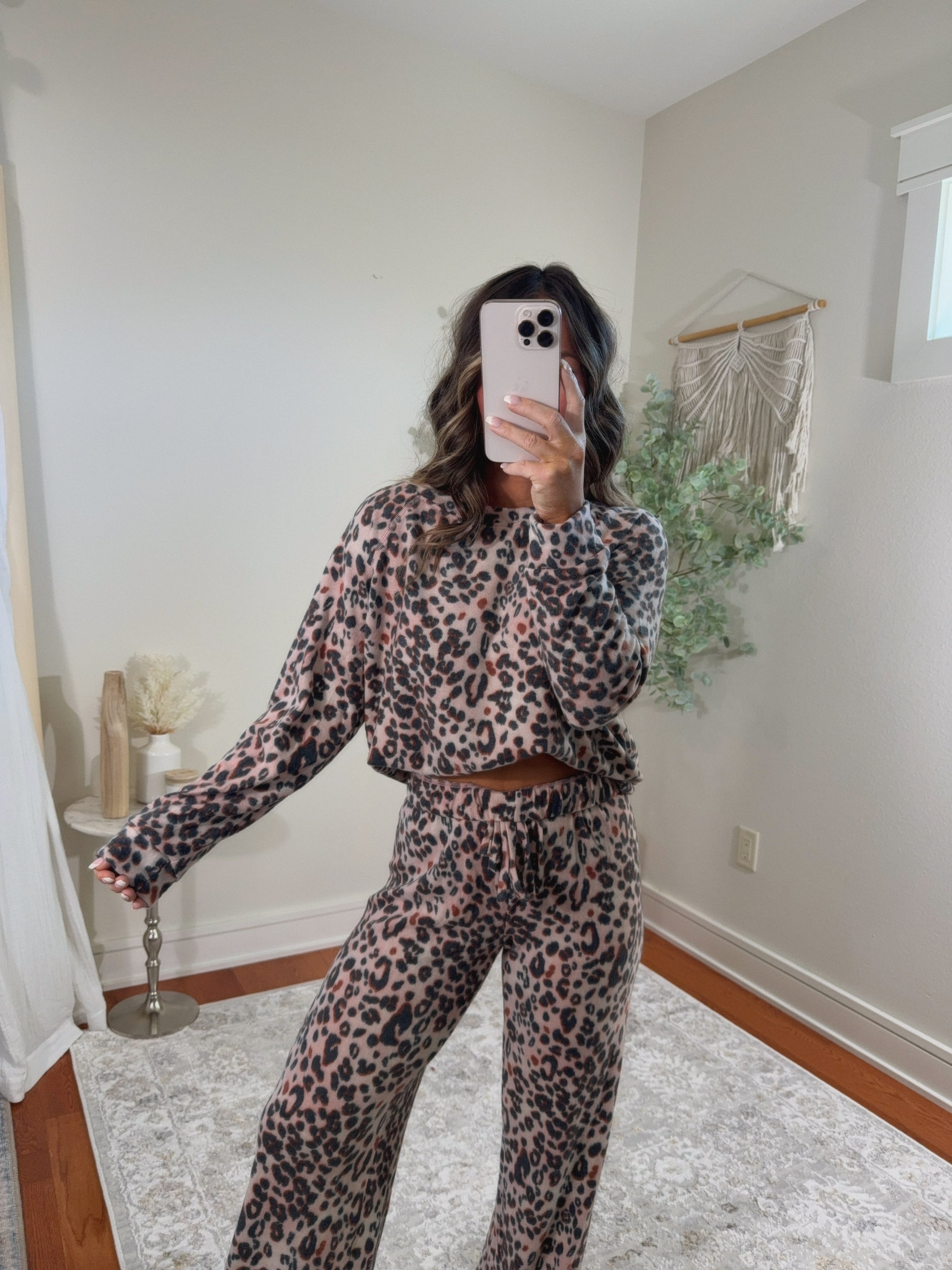 Cheetah Sisters Lounge Set Pink/Brown