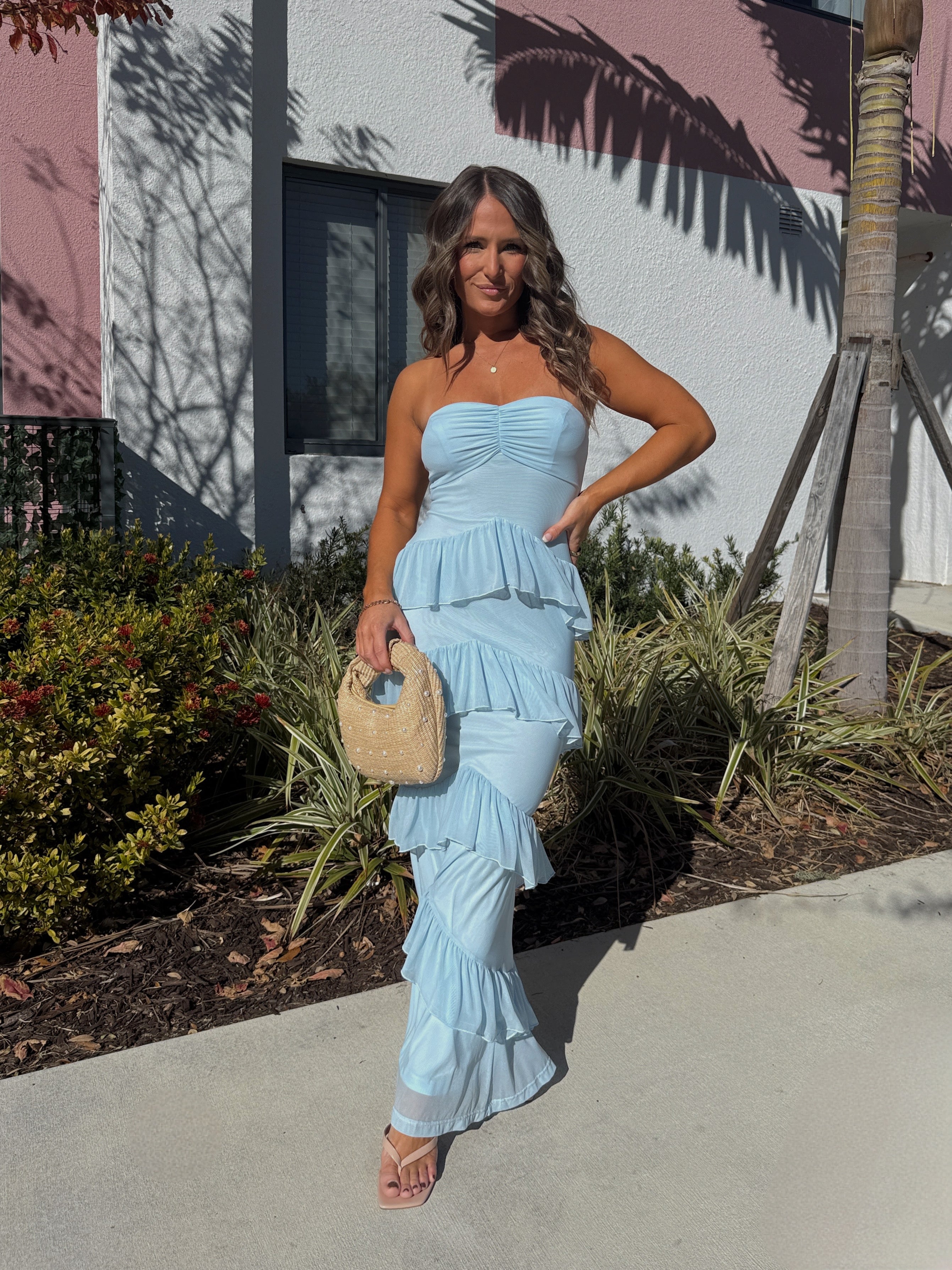 Cloud Nine Maxi Dress Blue