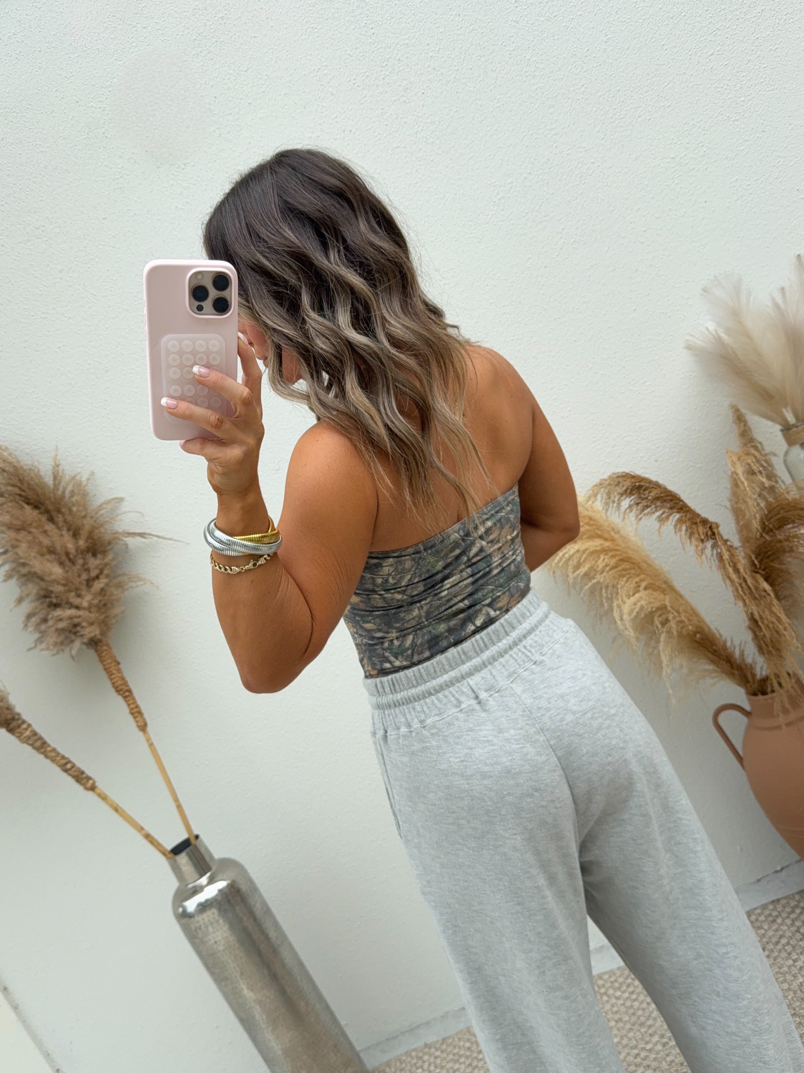 Hidden Tube Top Dark Camo