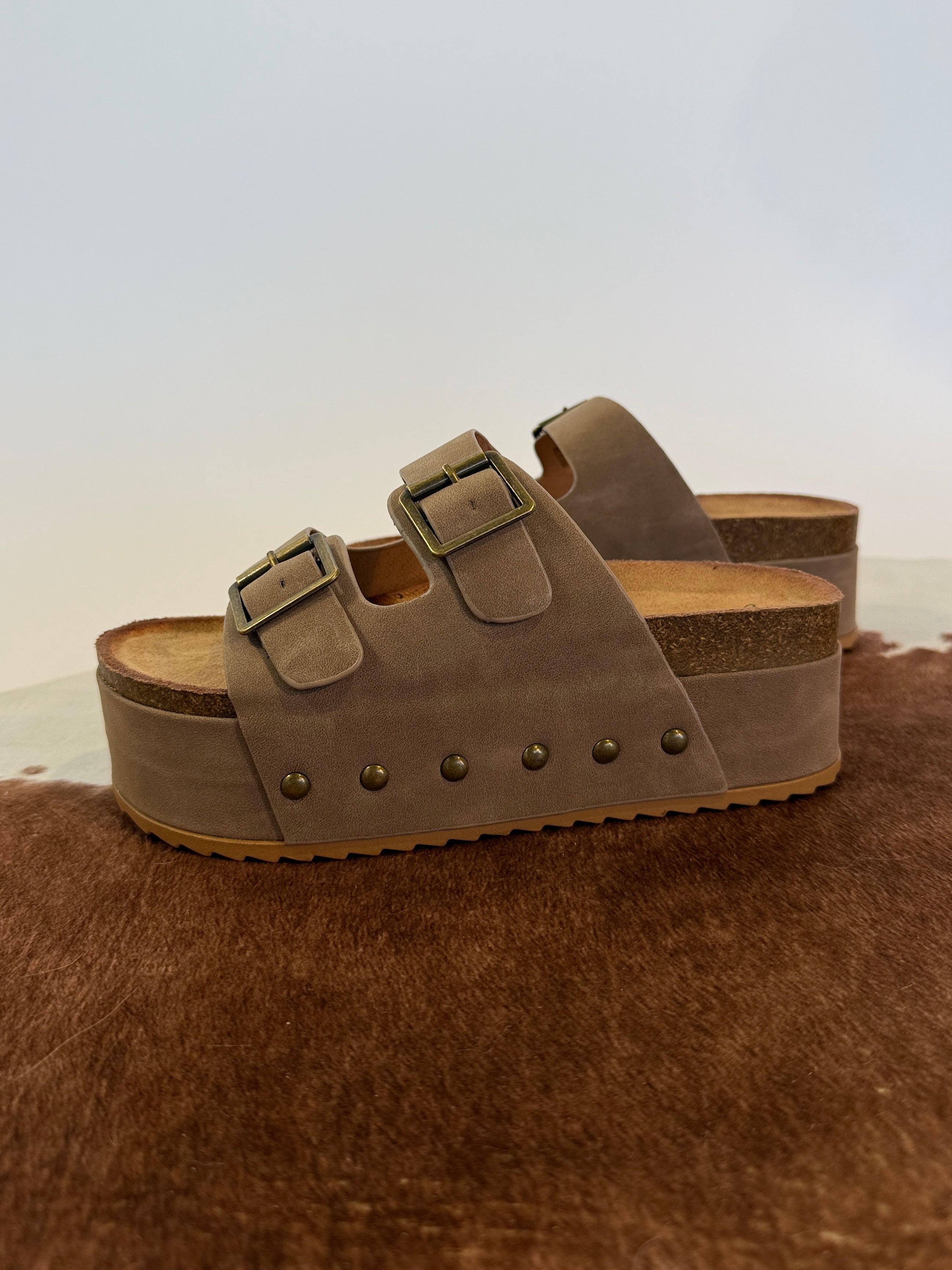 Impala Platforms Slides Taupe