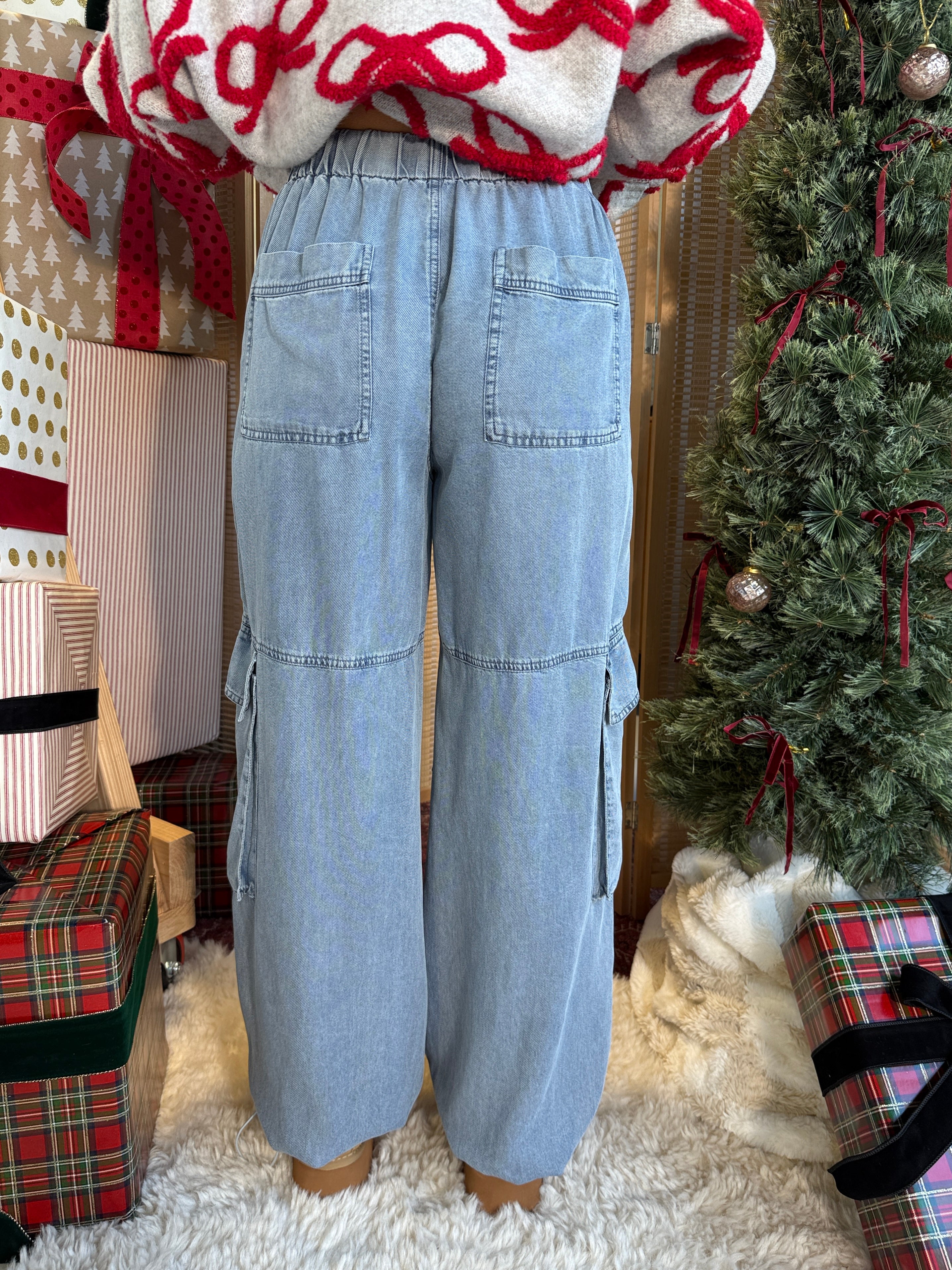 Arctic Muse Tencel Joggers Light Denim