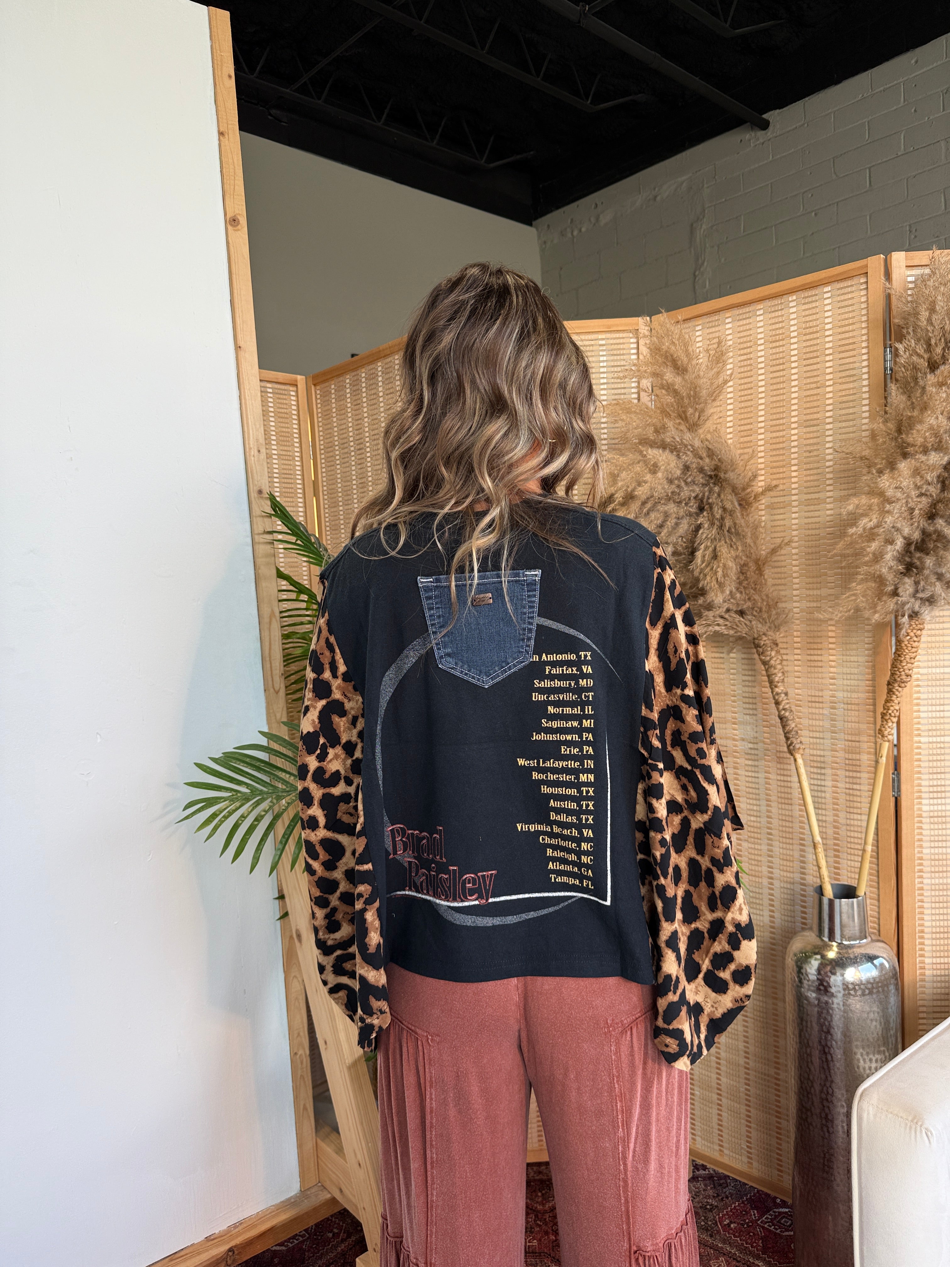 Brad Paisley Mix & Match Tee Black Cheetah