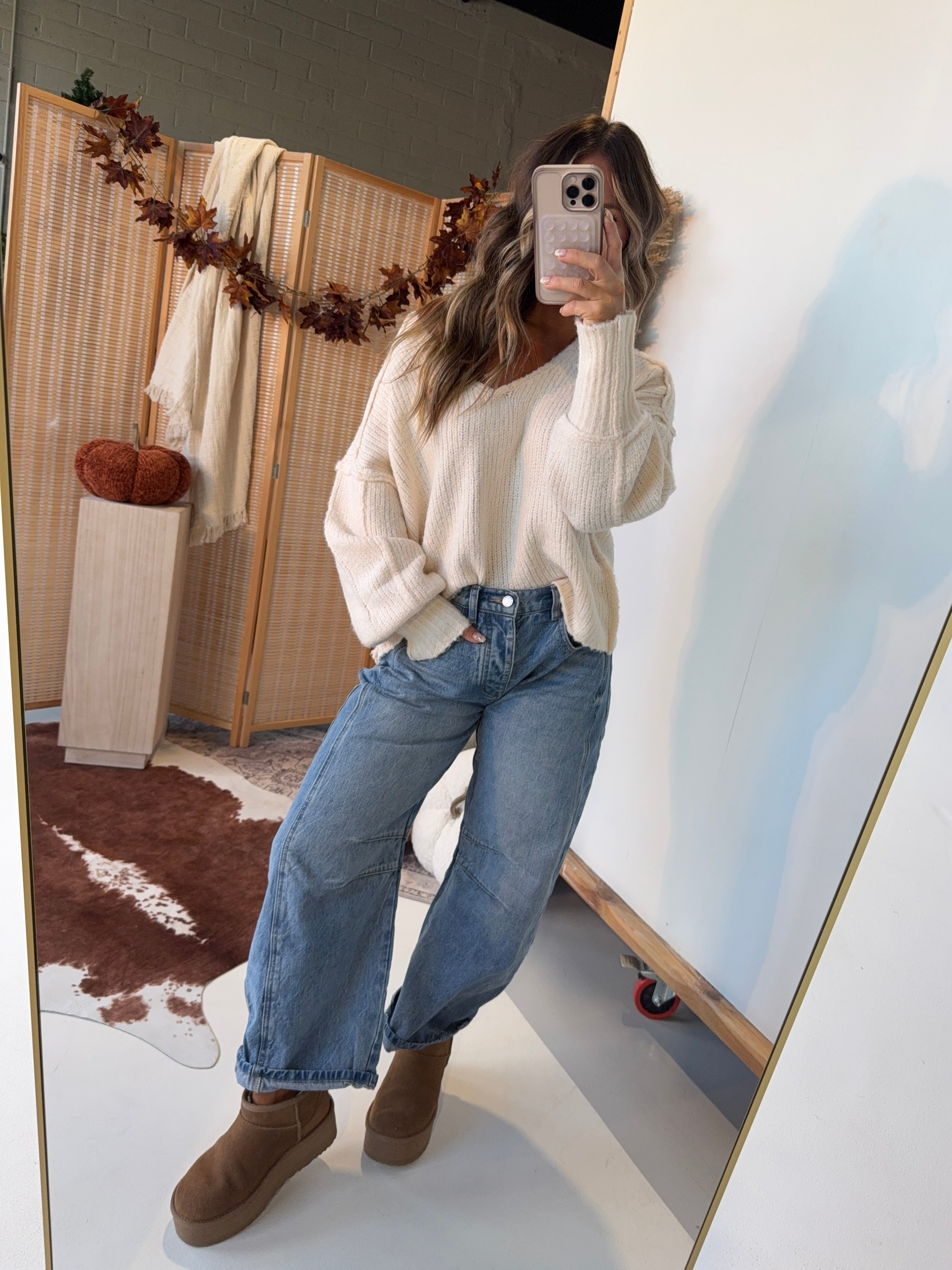 Gracie Barrel Mineral Washed Denim Jeans
