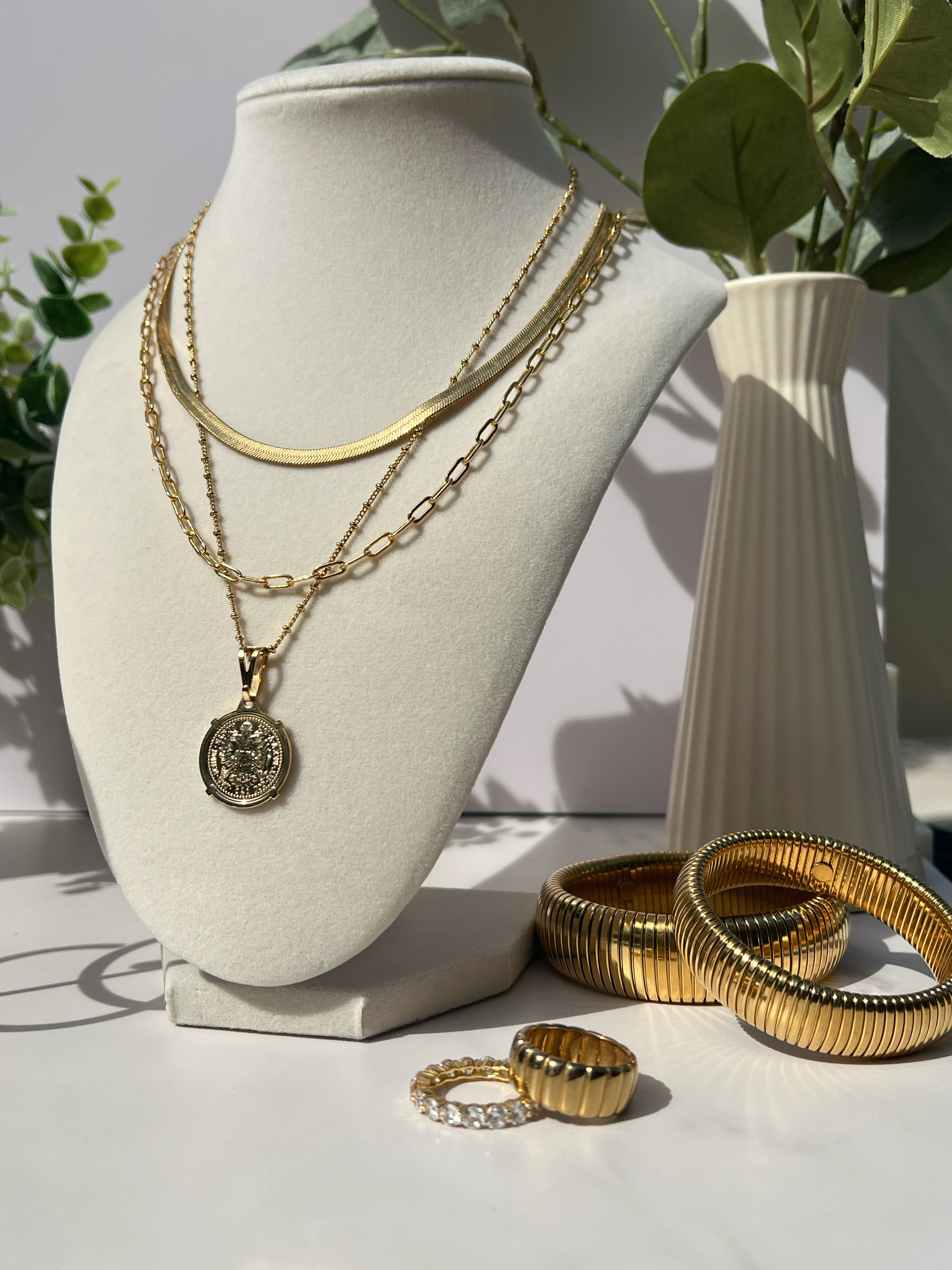 Emperor Coin 18K Gold Necklace 18"