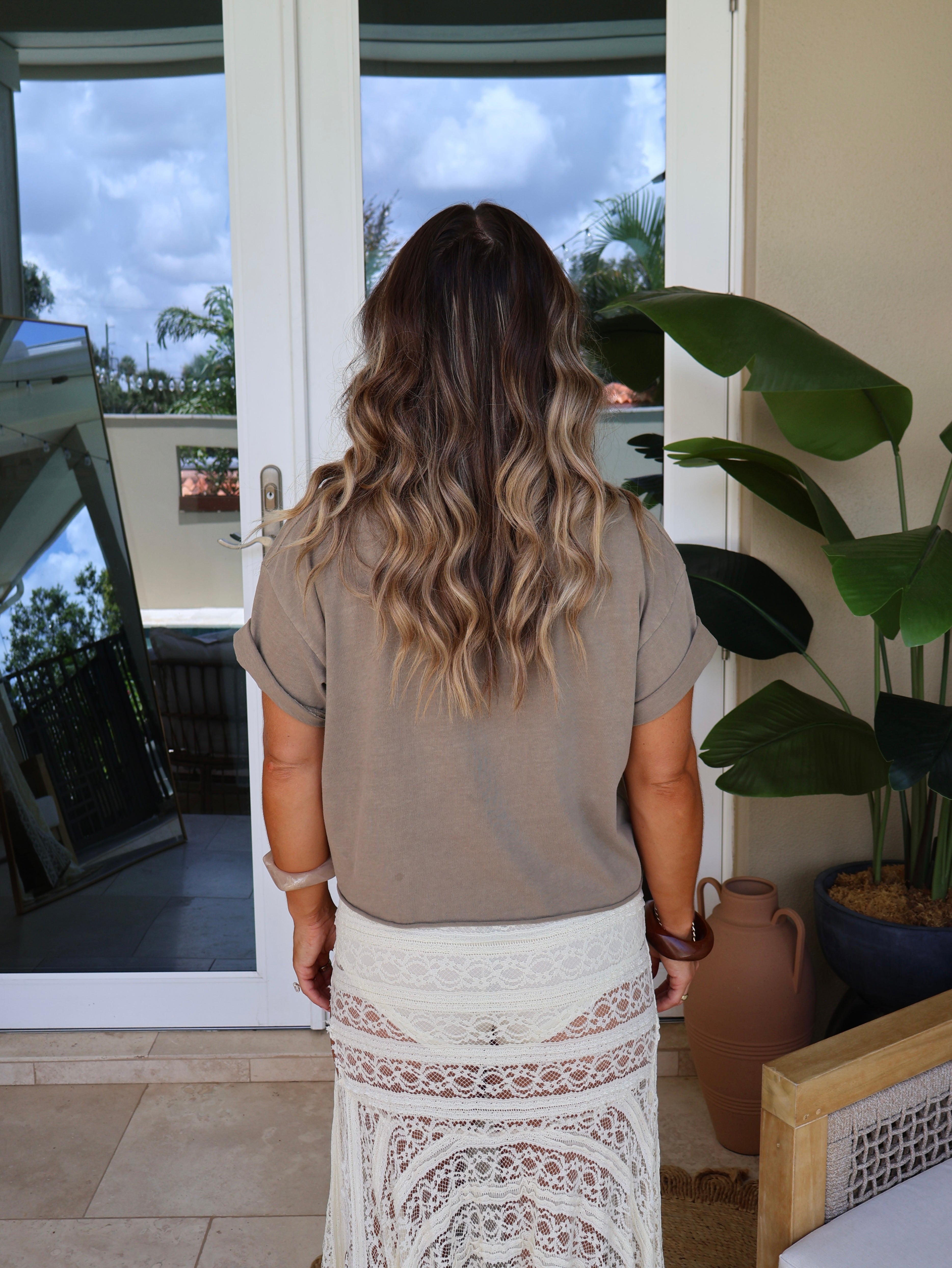 Born Free Graphic Tee Taupe