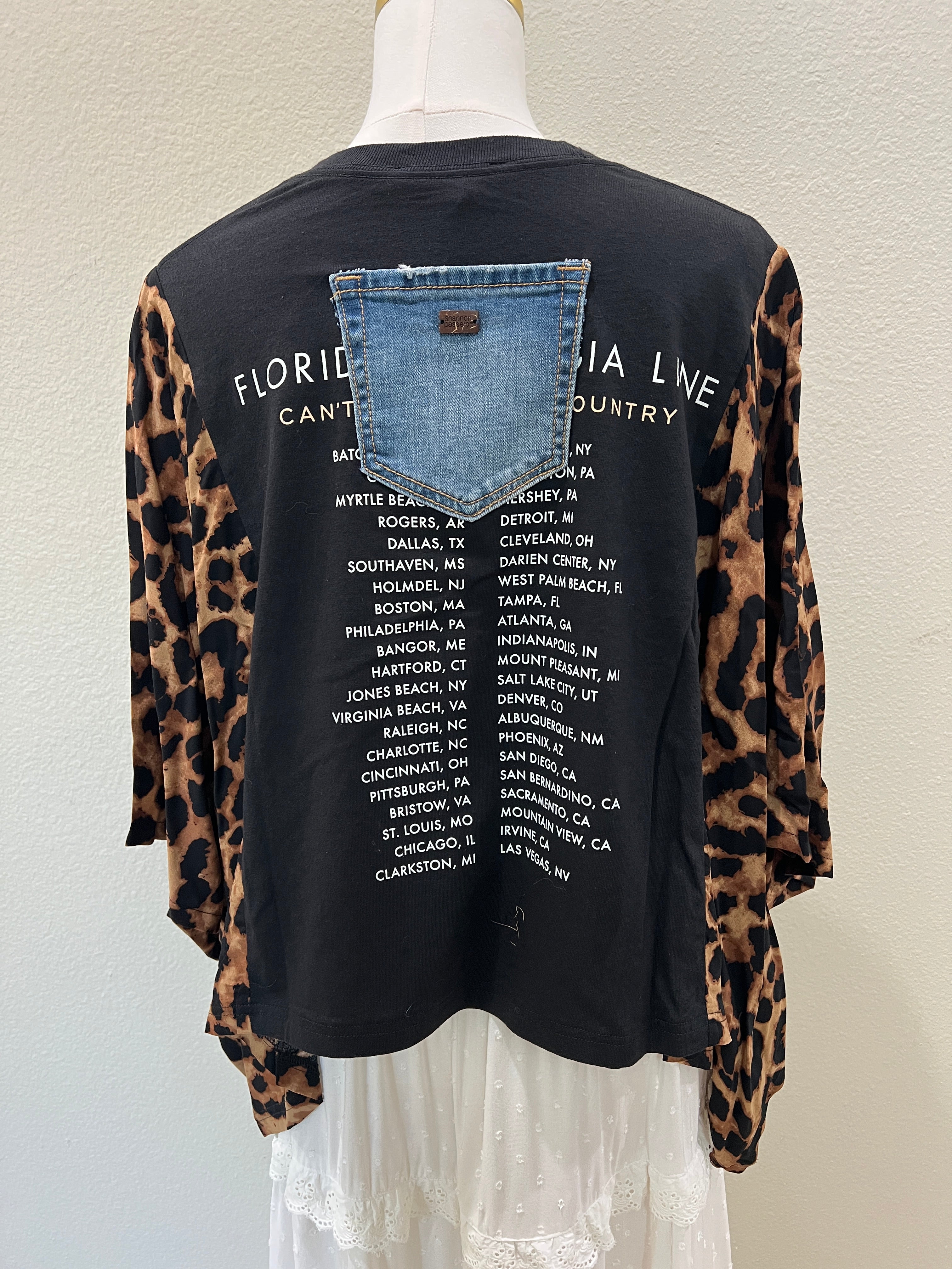 Florida Georgia Line Mix & Match Tee Black Cheetah