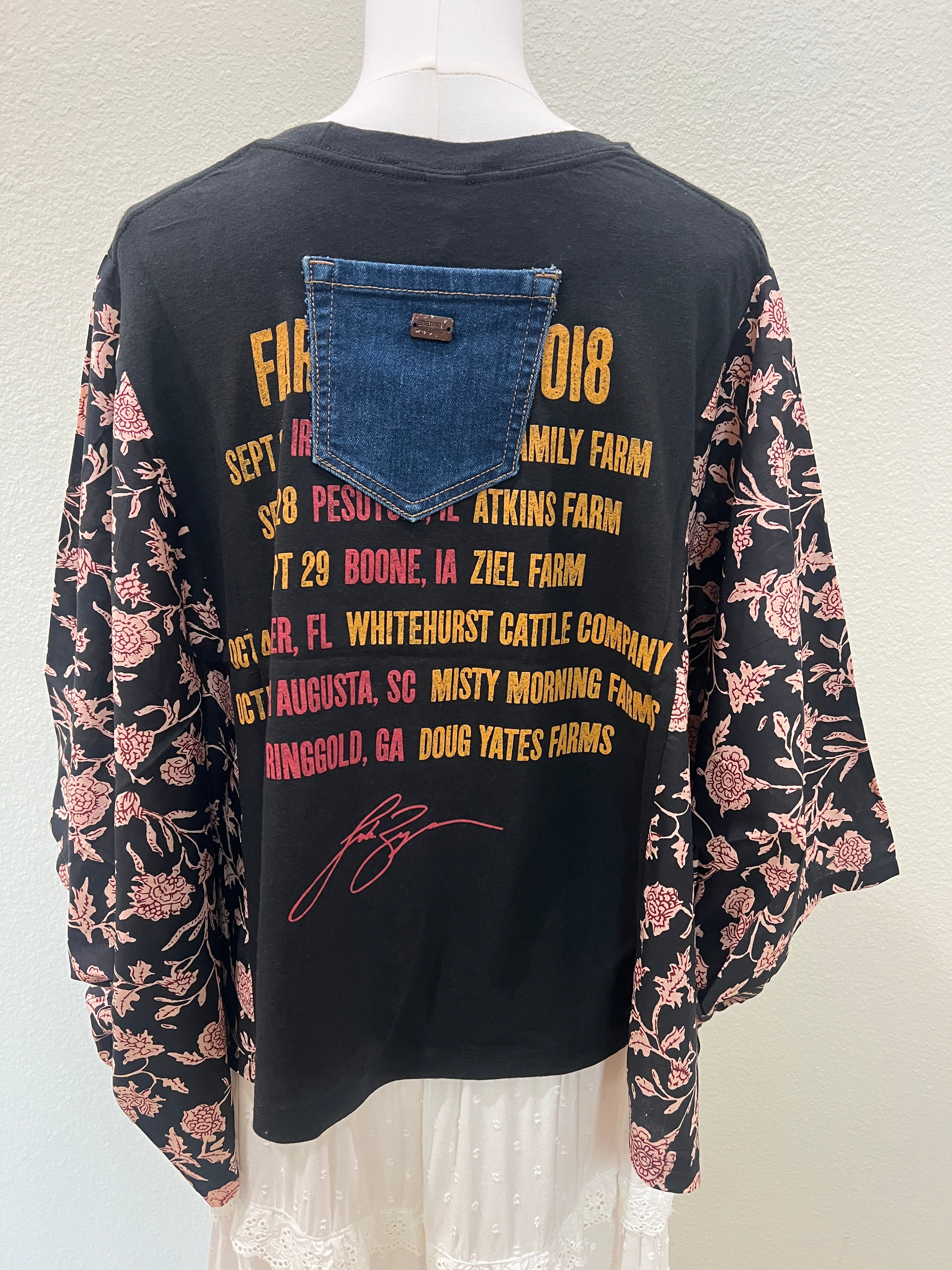 Luke Bryan Mix & Match Tee Black Floral