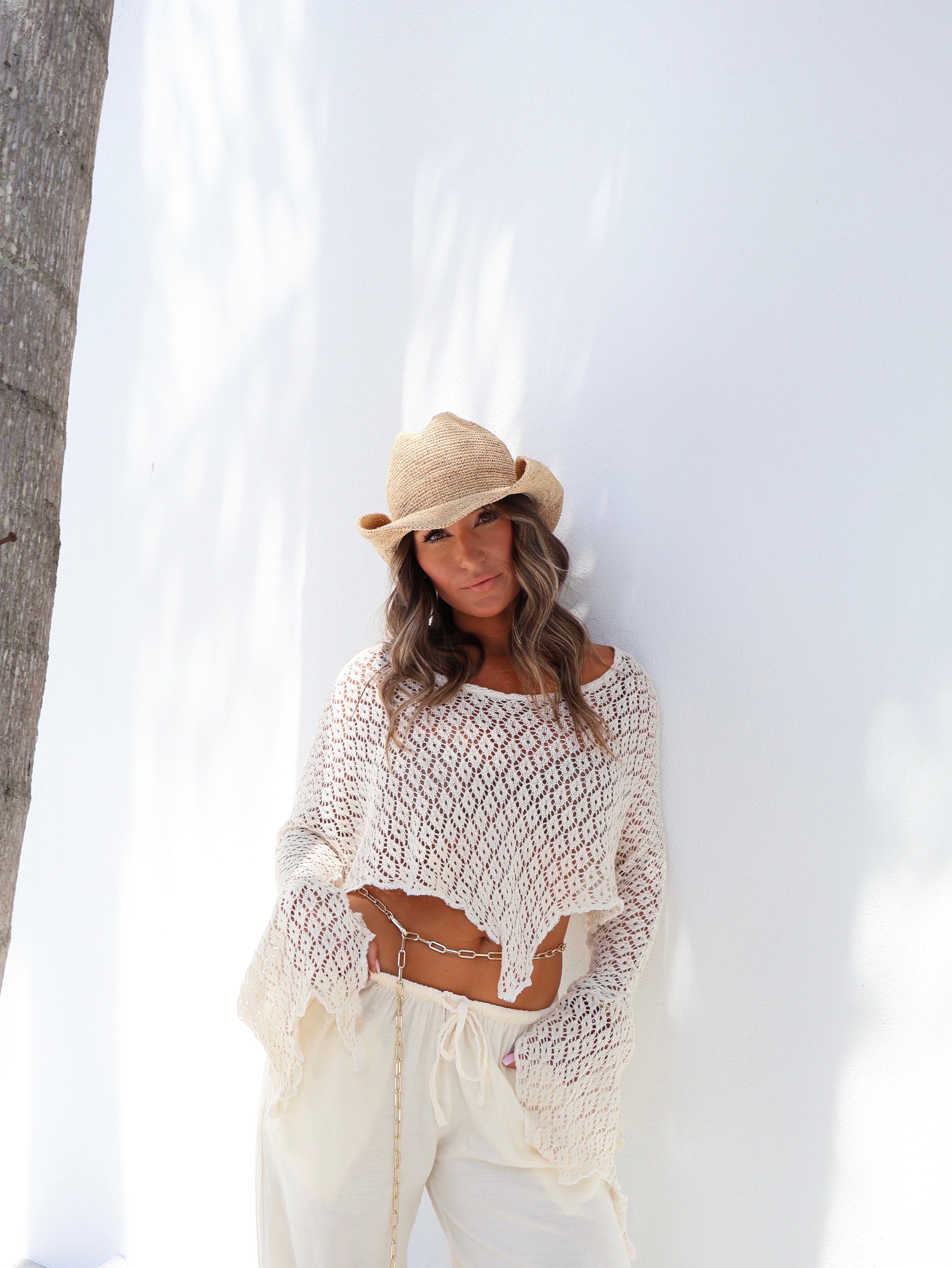 Seaside Dreamer Crochet Top Natural