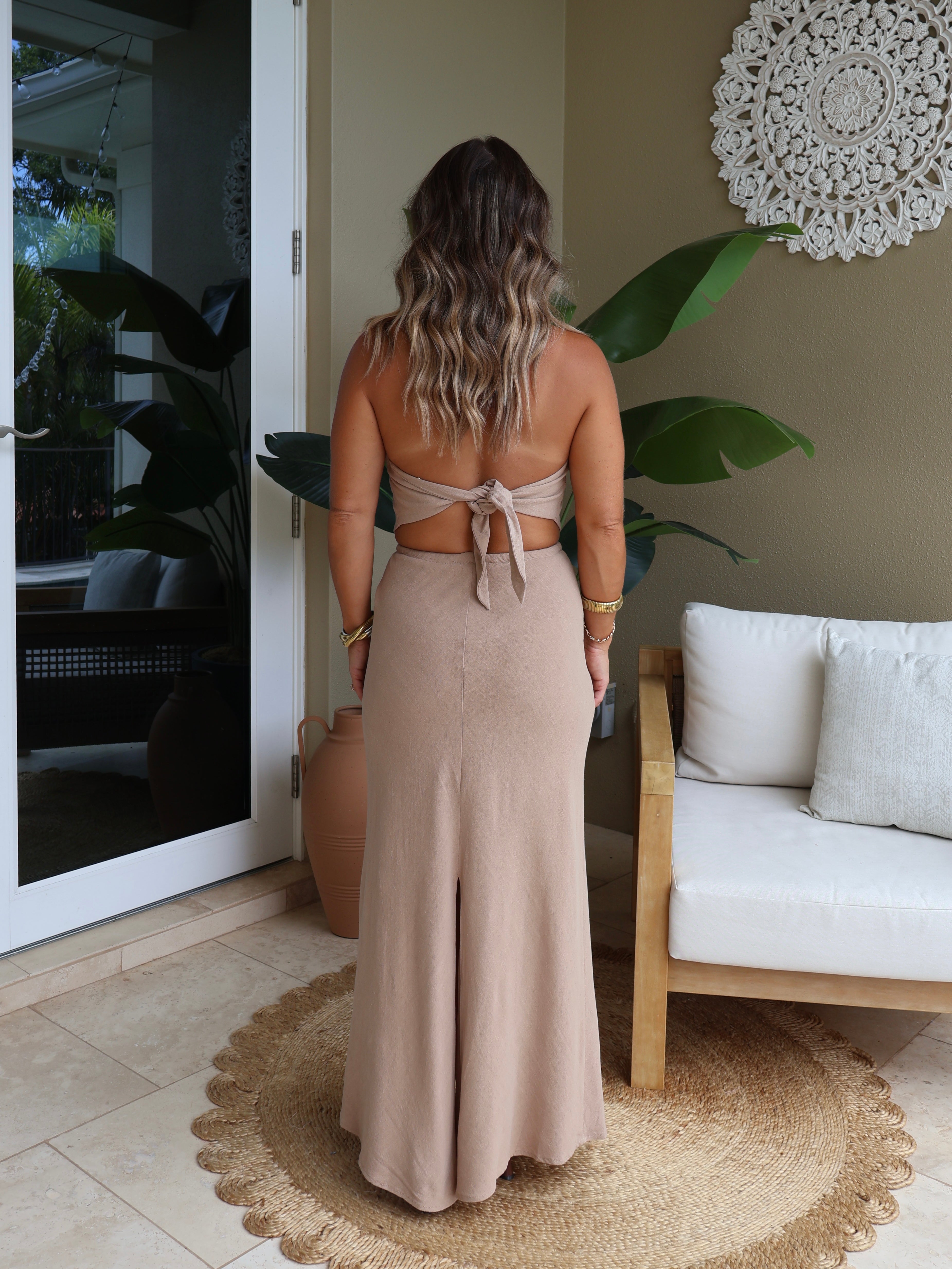 Sundown Maxi Skirt Taupe