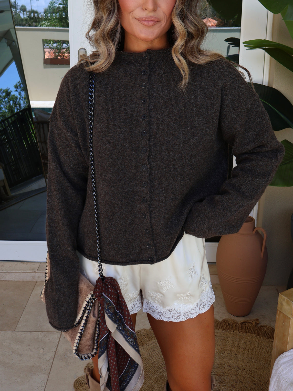 Maren Mockneck Sweater Chestnut