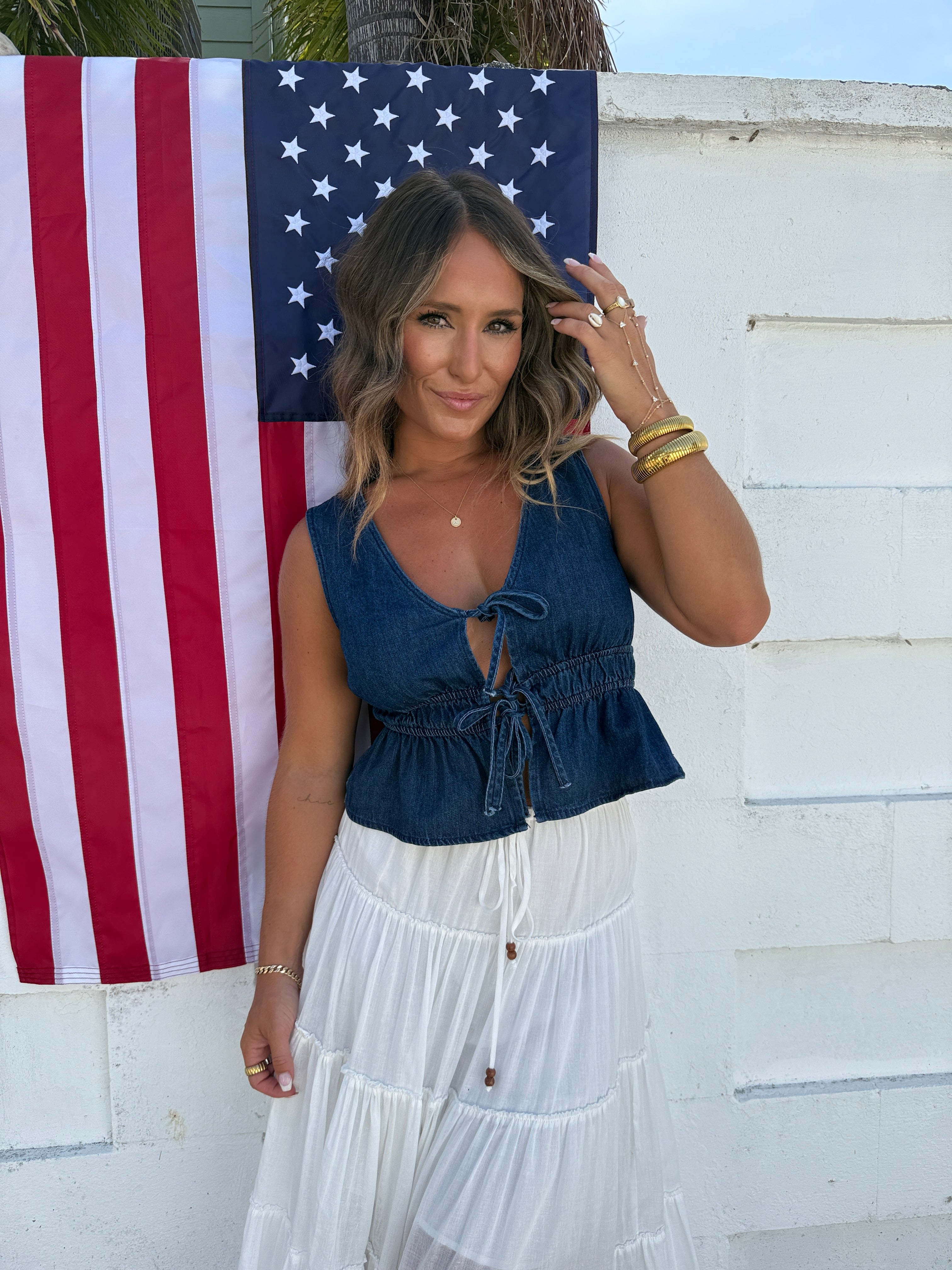 Old Glory Denim Vest Top