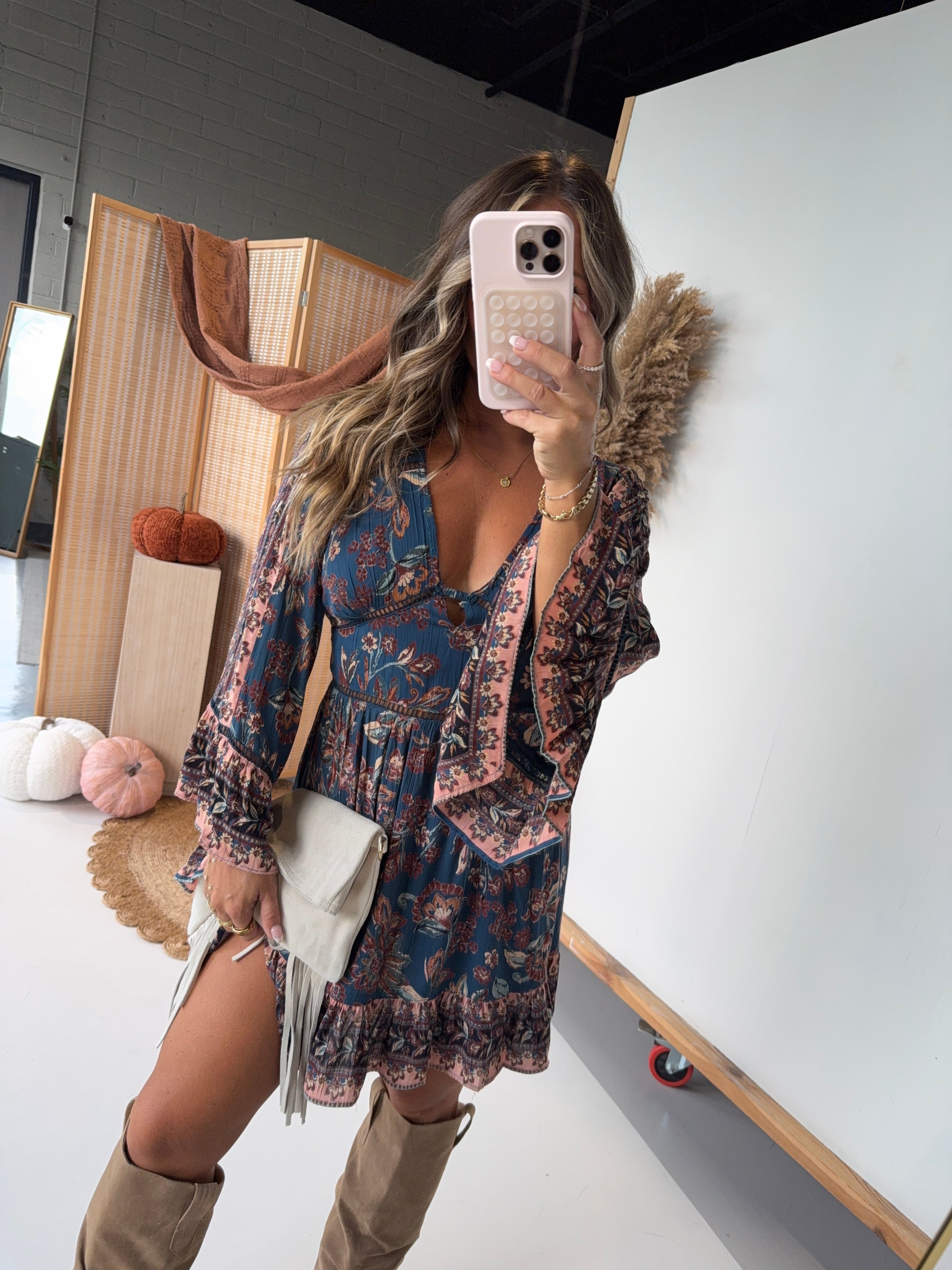 Seasonal Shift Boho Dress Slate