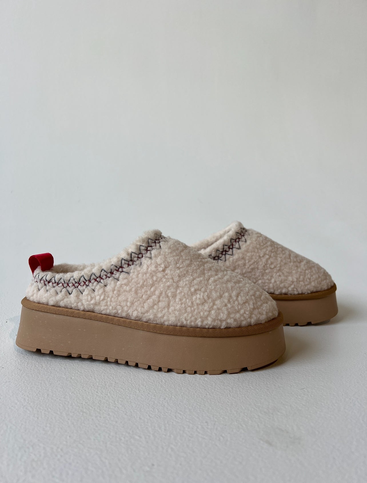 Hadley Sherpa Platform Winter Slides Off White