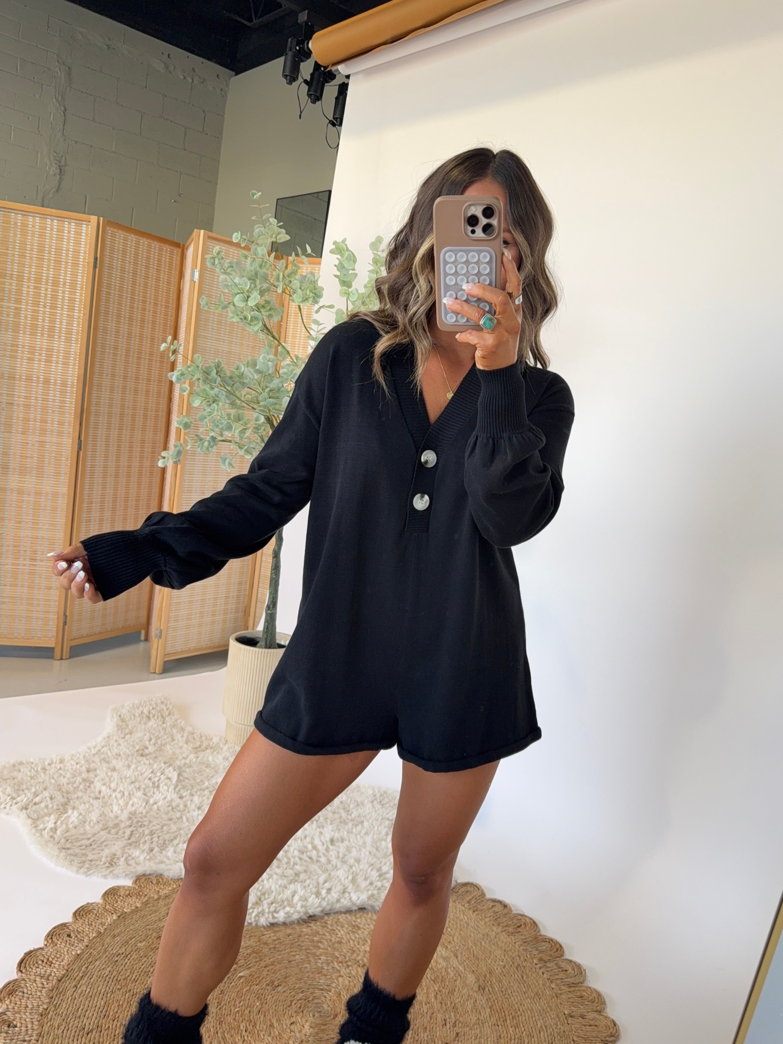 Audrey Romper Black