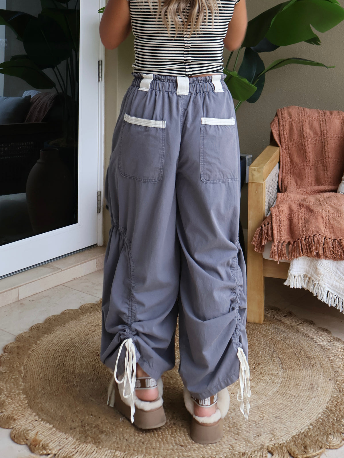 Field Goal Boho Joggers Blue Grey