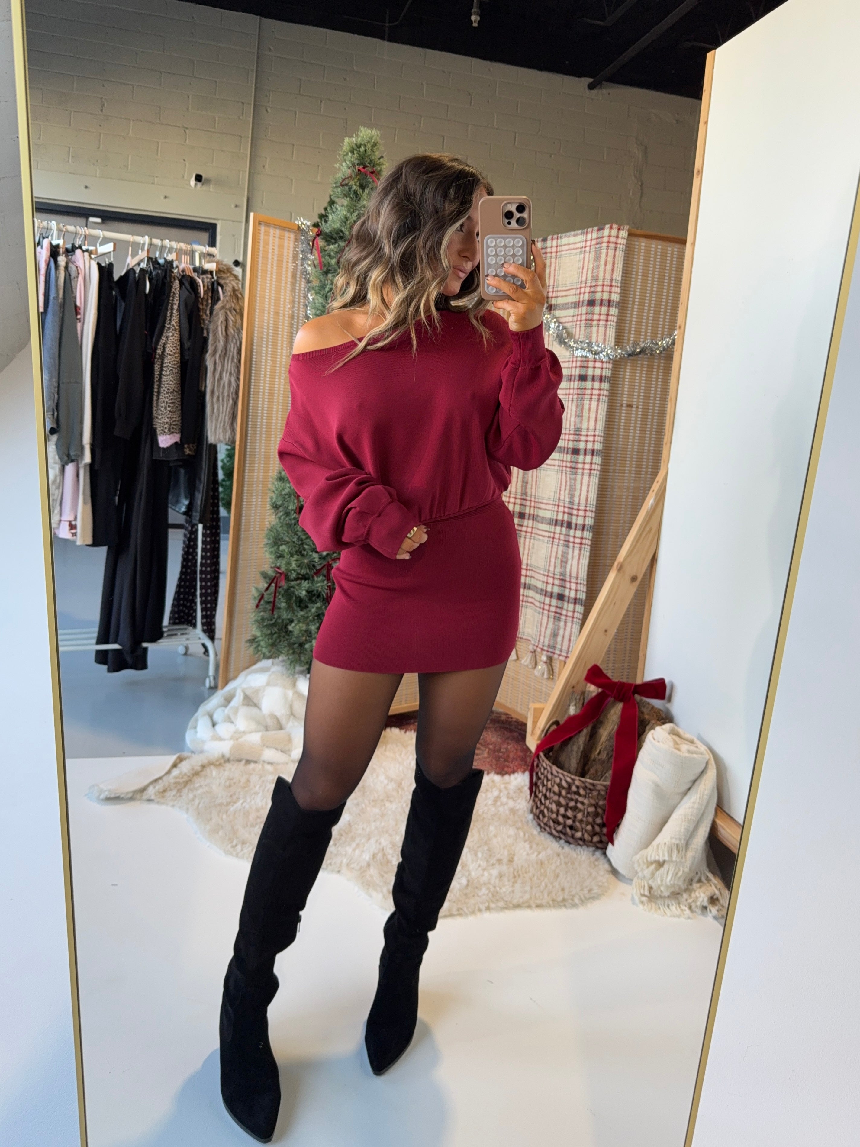 Season of Style Mini Dress Red