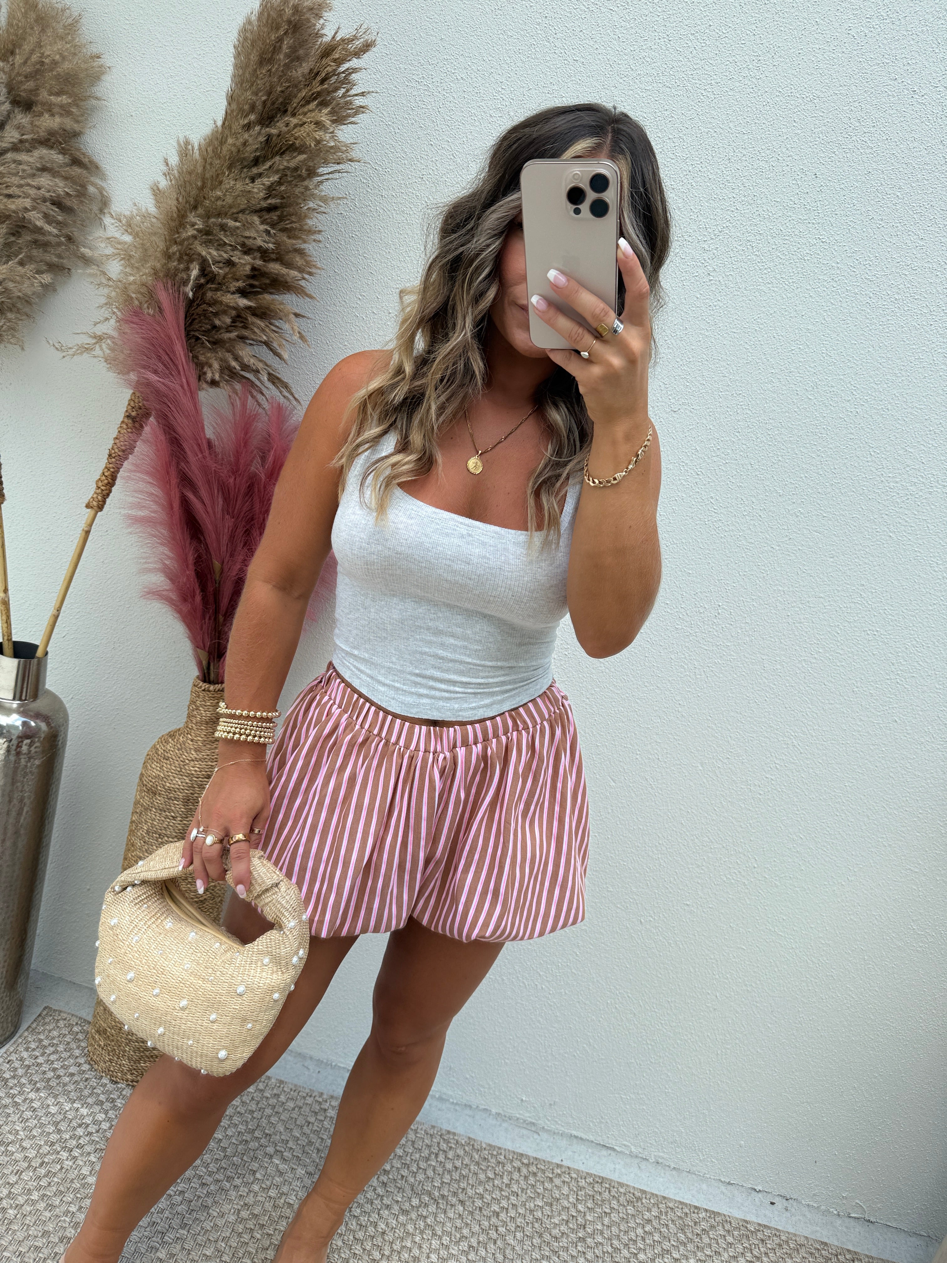 Life's a Jungle Bubble Skort Pink Stripe