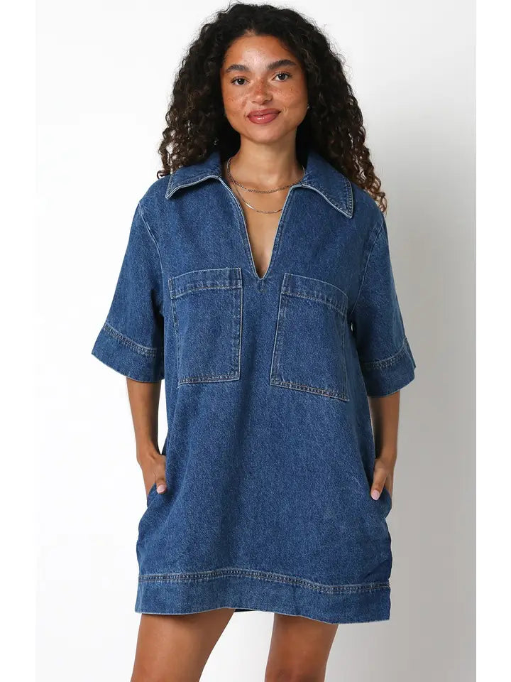 Denim Shift Dress