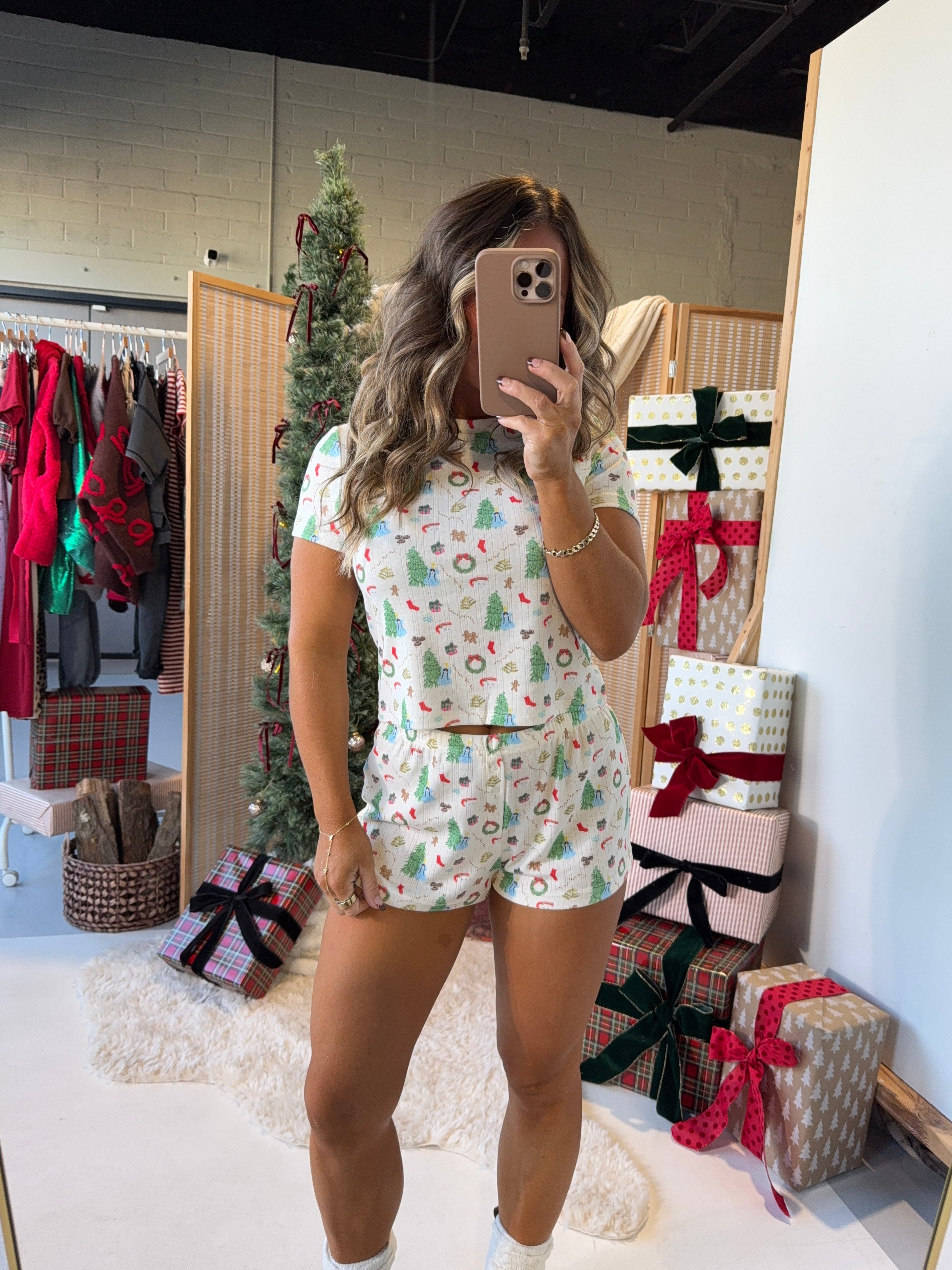 Cookie Butter Baby Pajama Shorts Cream