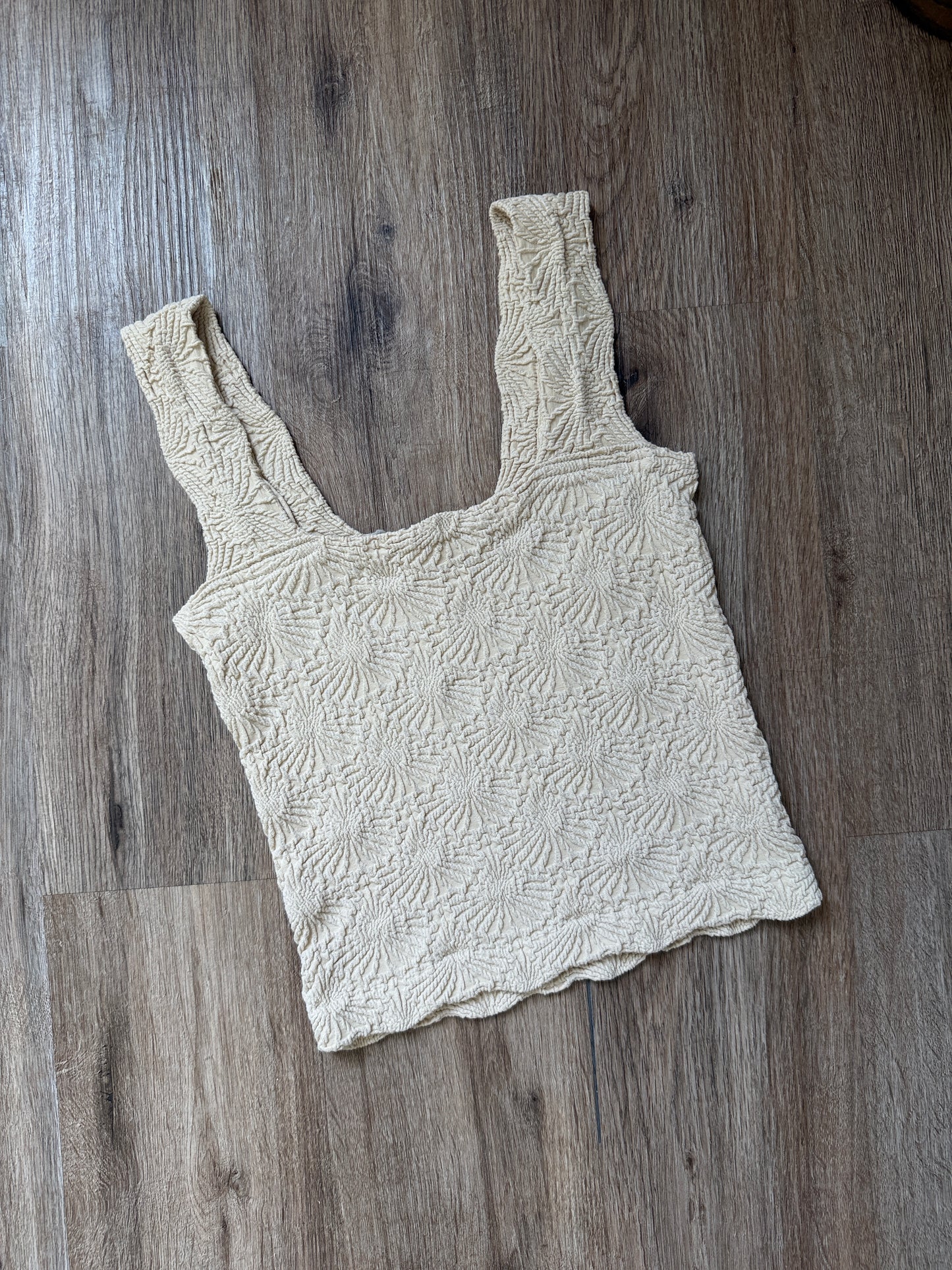 Serene Embossed Tank Cream