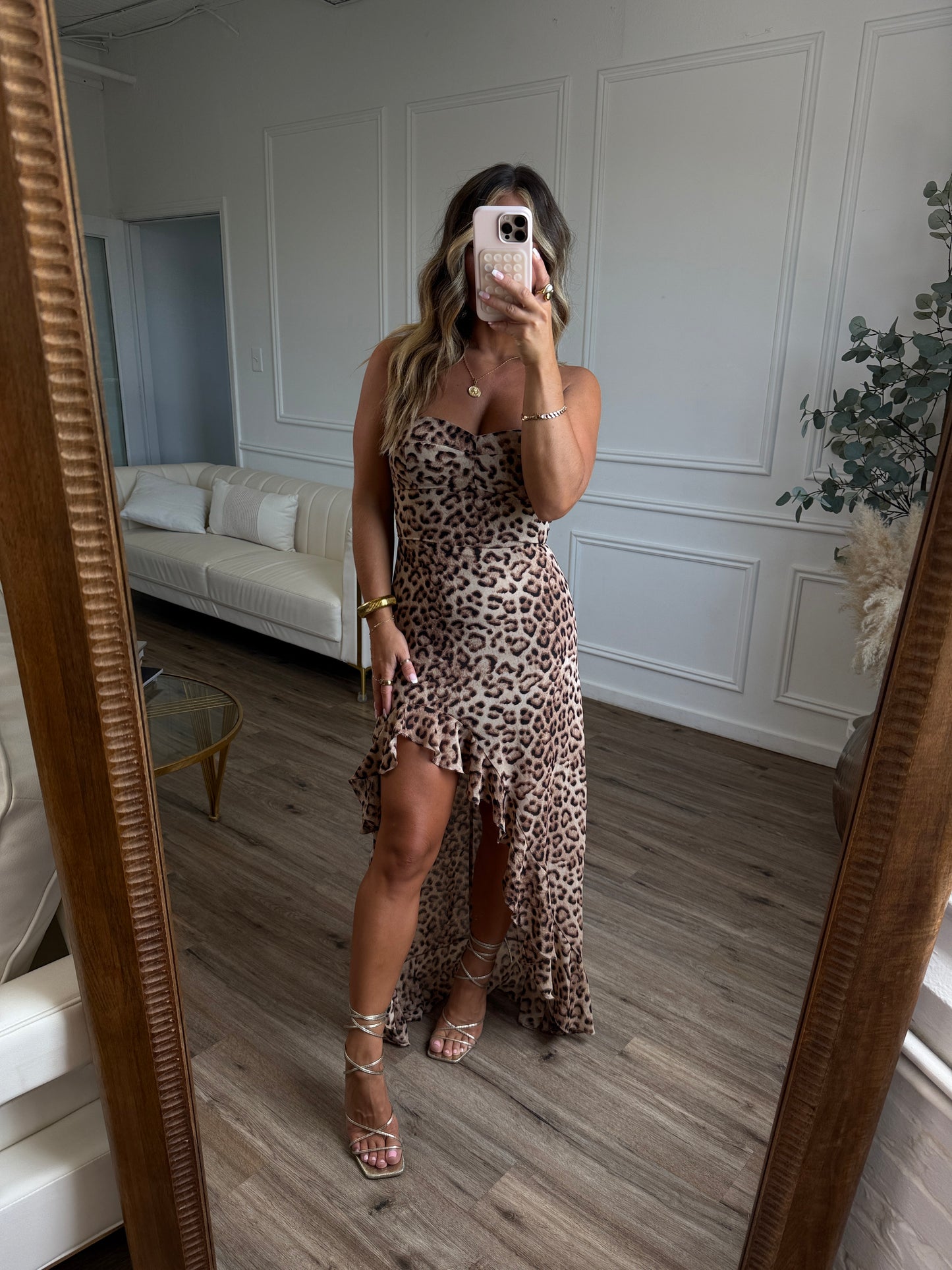 Delicate Timing Maxi Dress Leopard