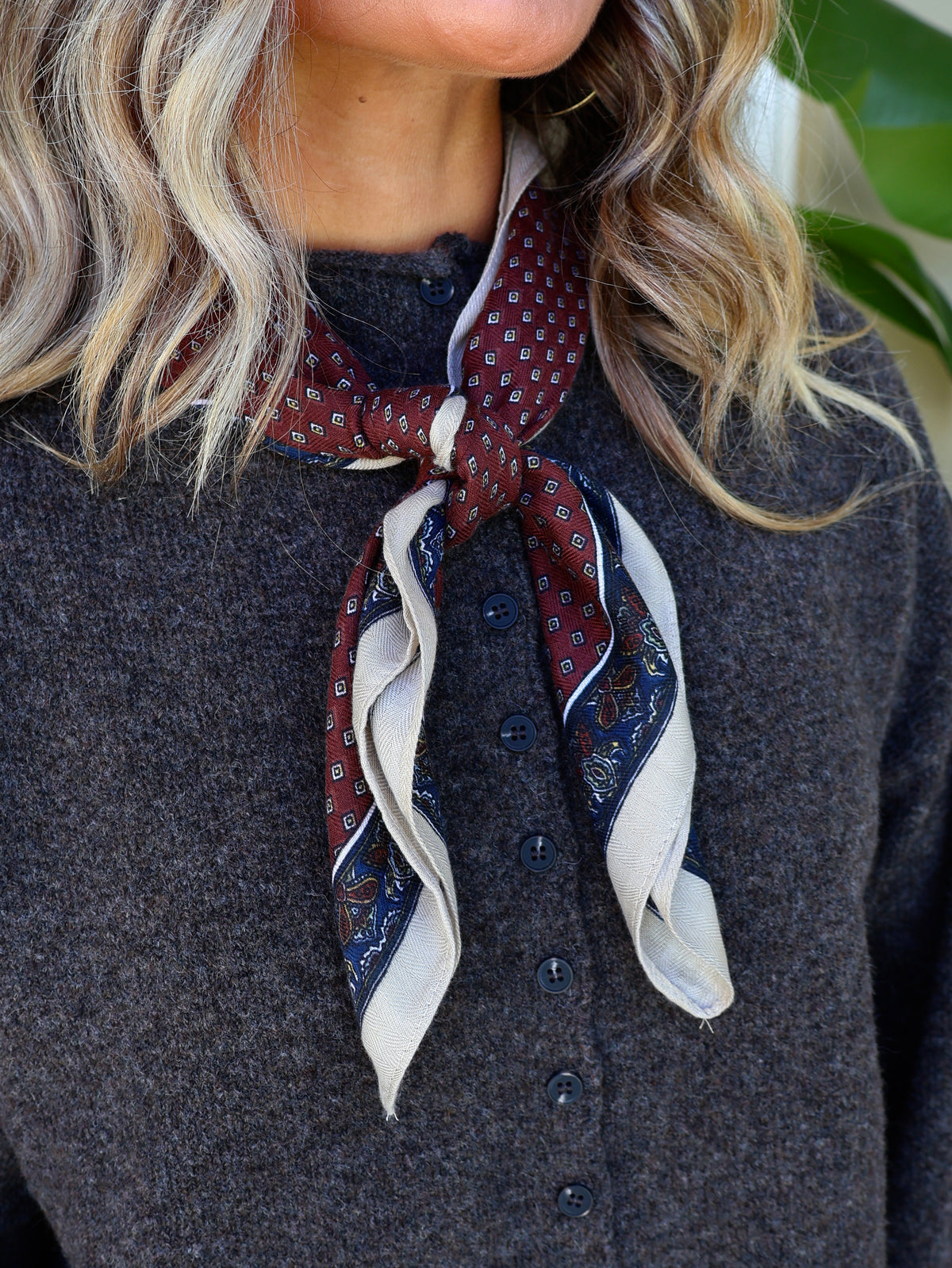 Bohemian Muse Scarf Rust Block
