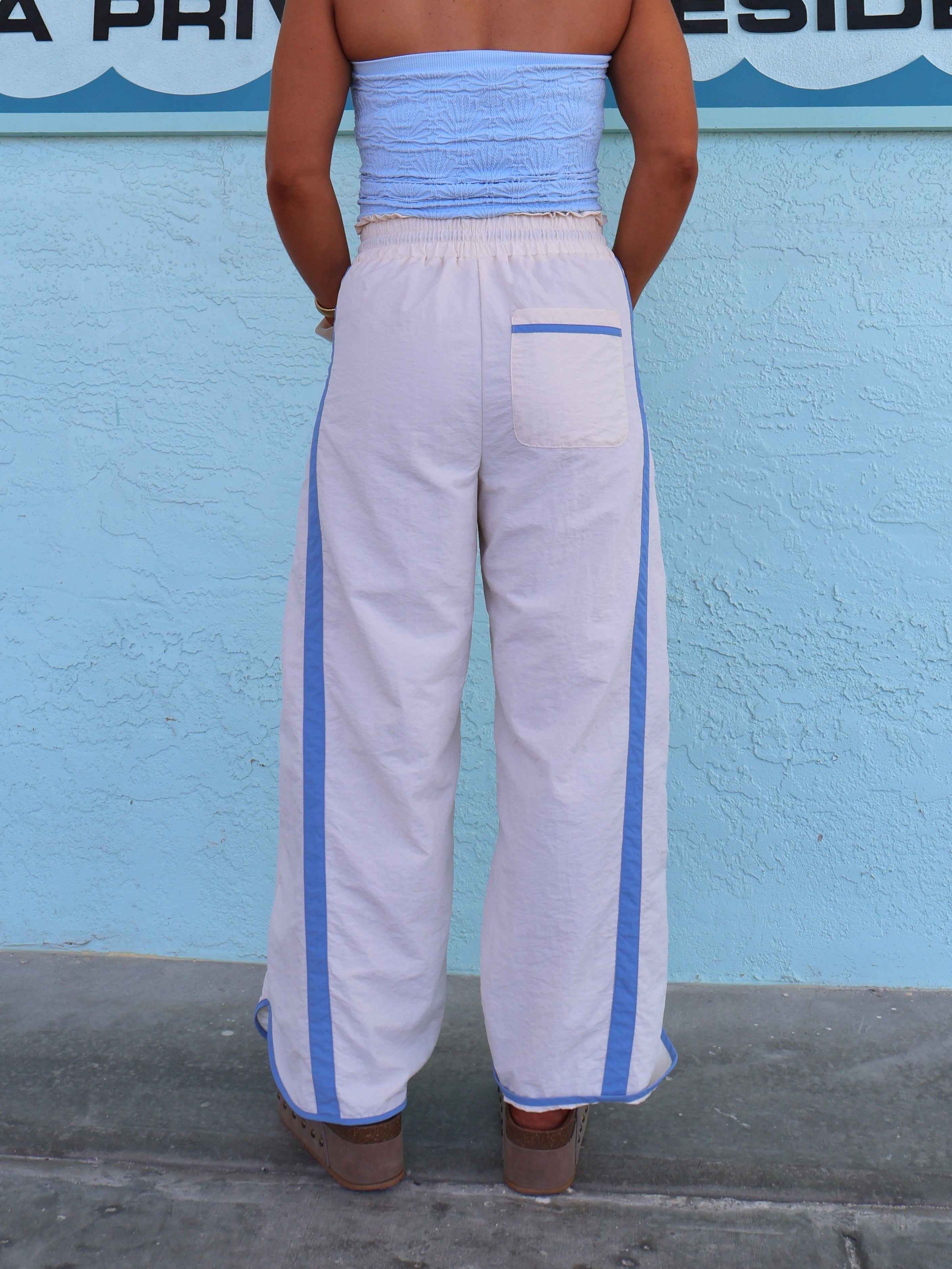 We The Free Parachute Pants Cream/Blue