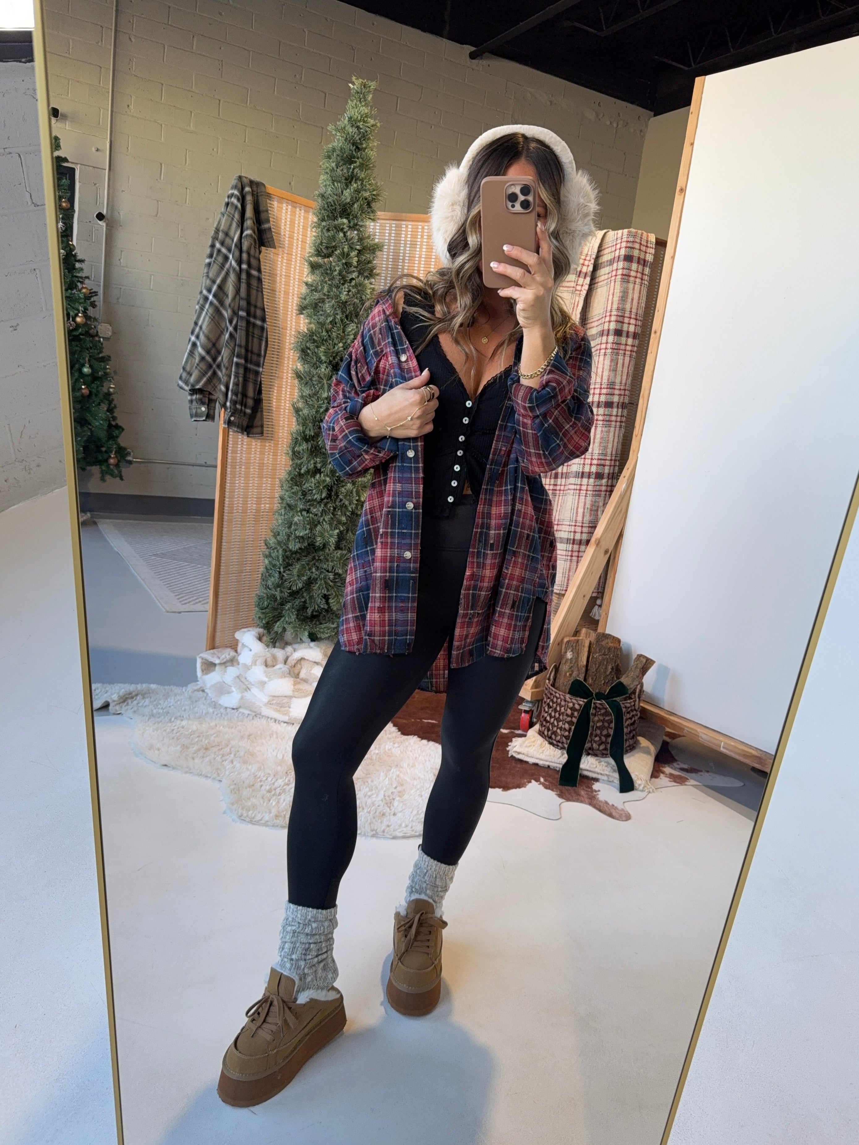 Harvest Haute Distressed Button Up Red