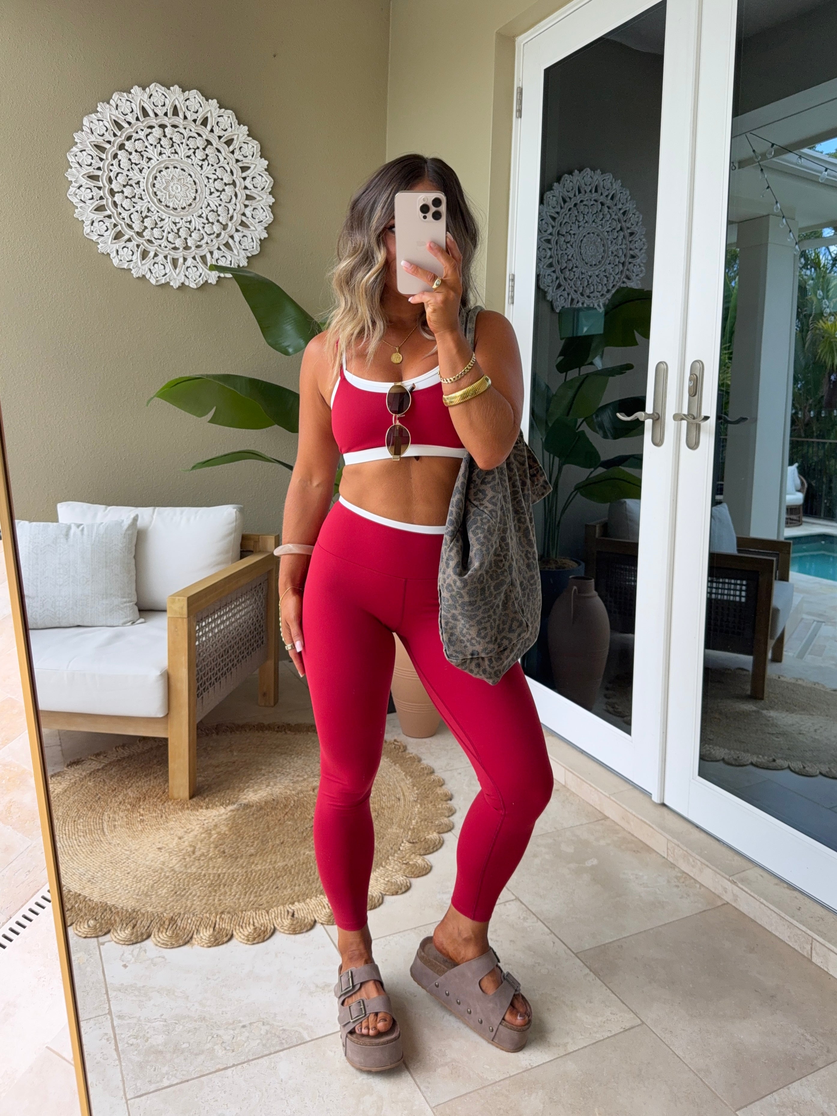 Tone with Me Layered Set Cherry