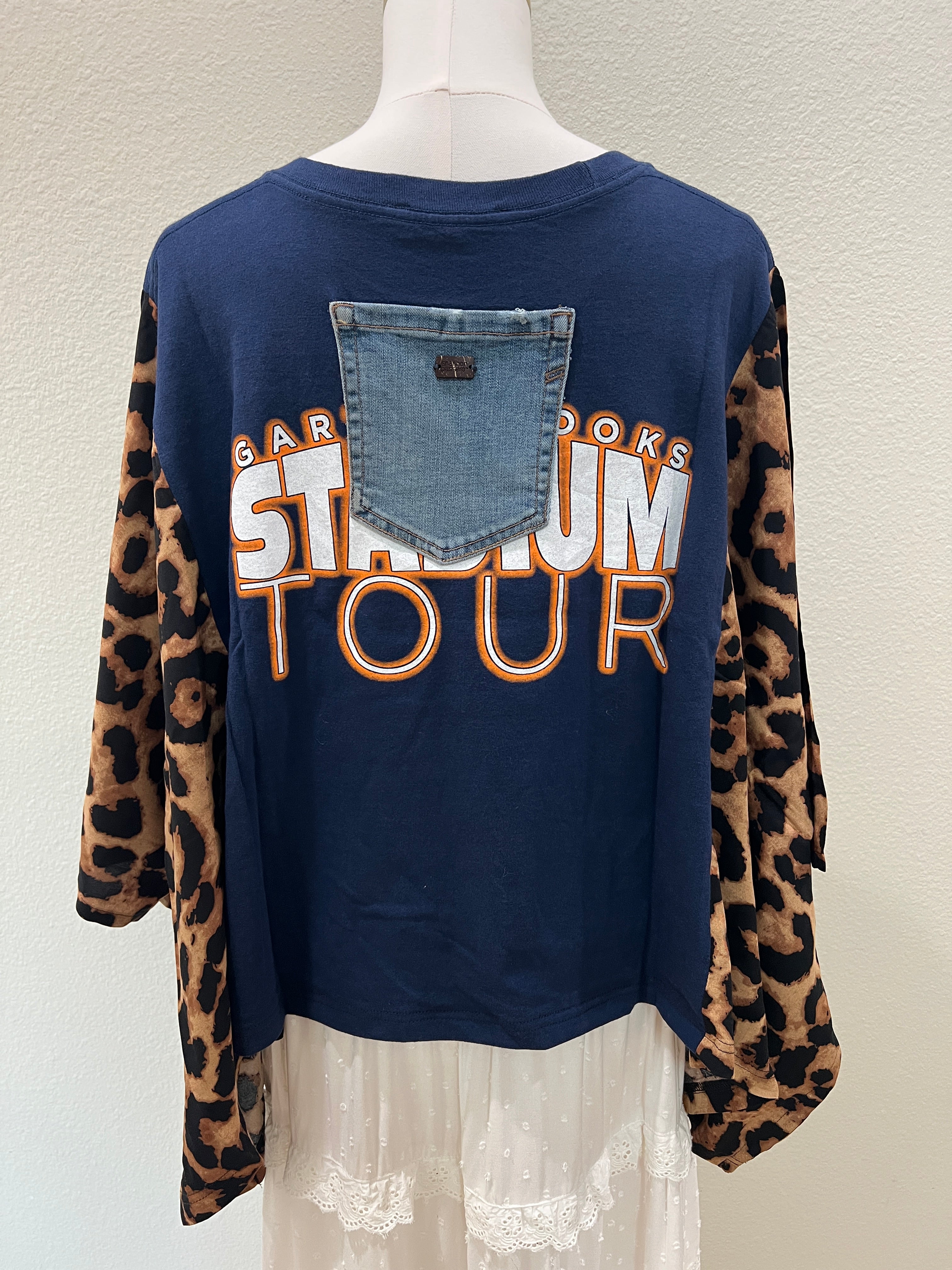 Garth Brooks Mix & Match Tee Navy Cheetah