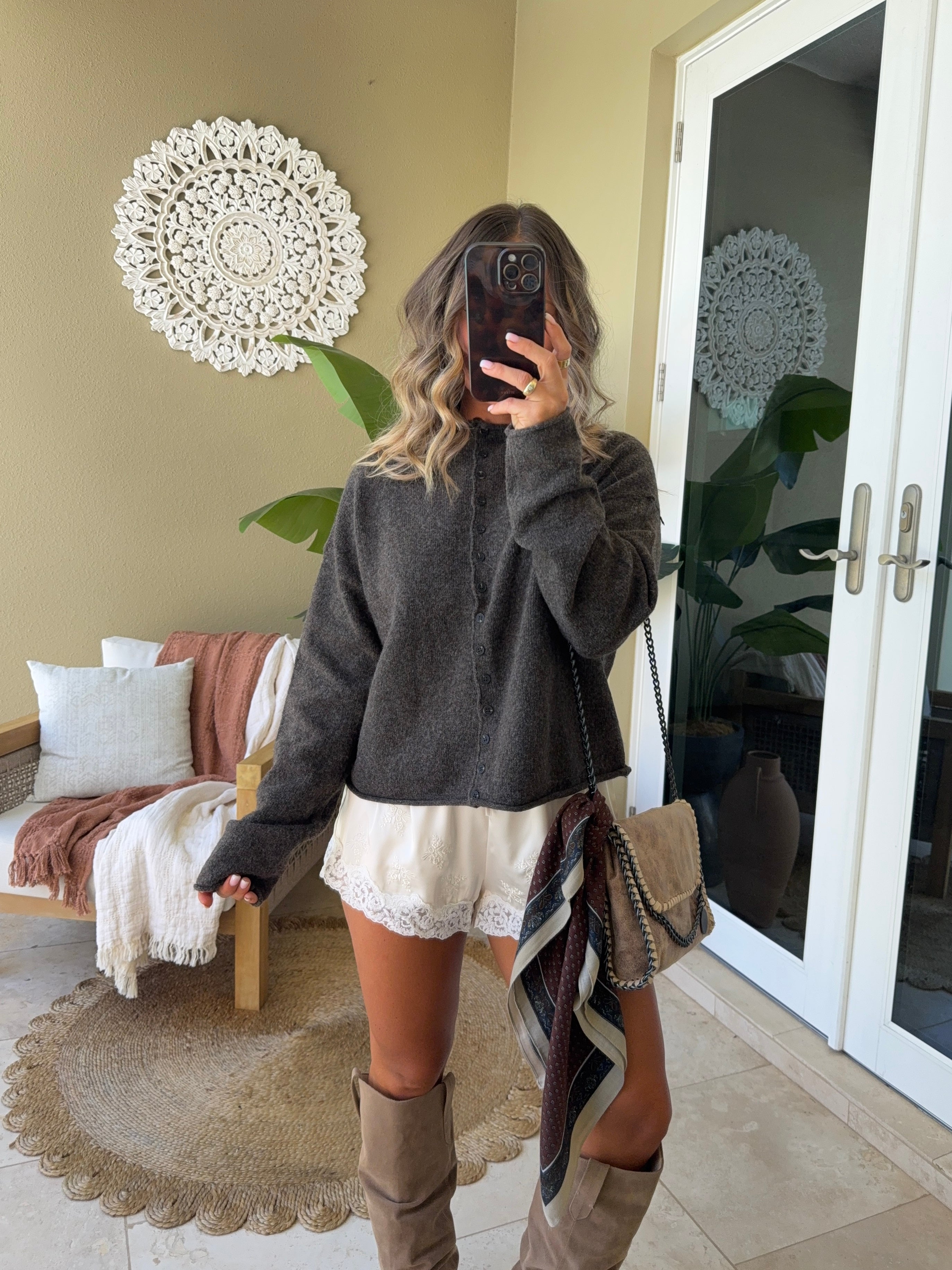 Maren Mockneck Sweater Chestnut