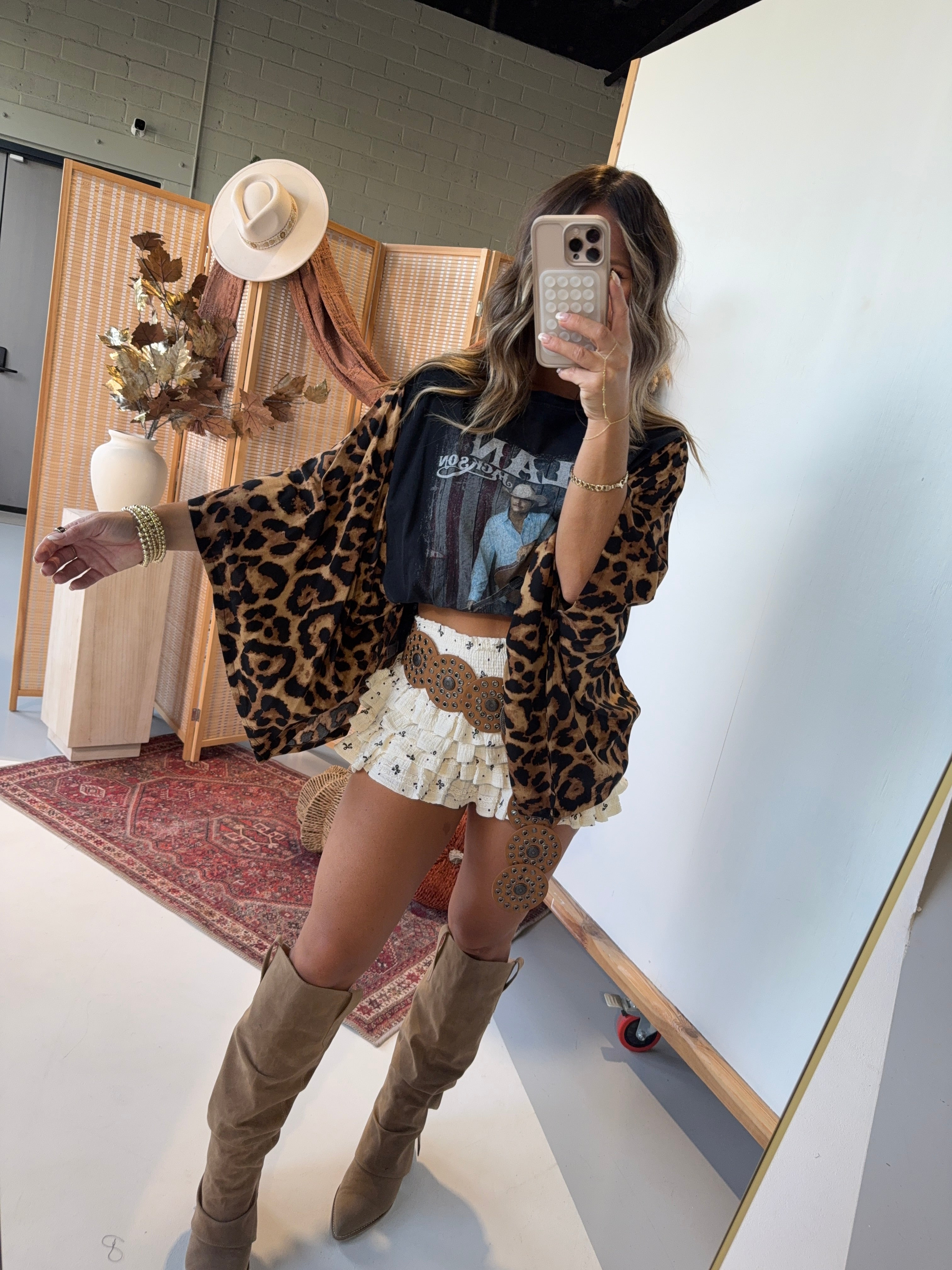 Alan Jackson Mix & Match Tee Black Cheetah