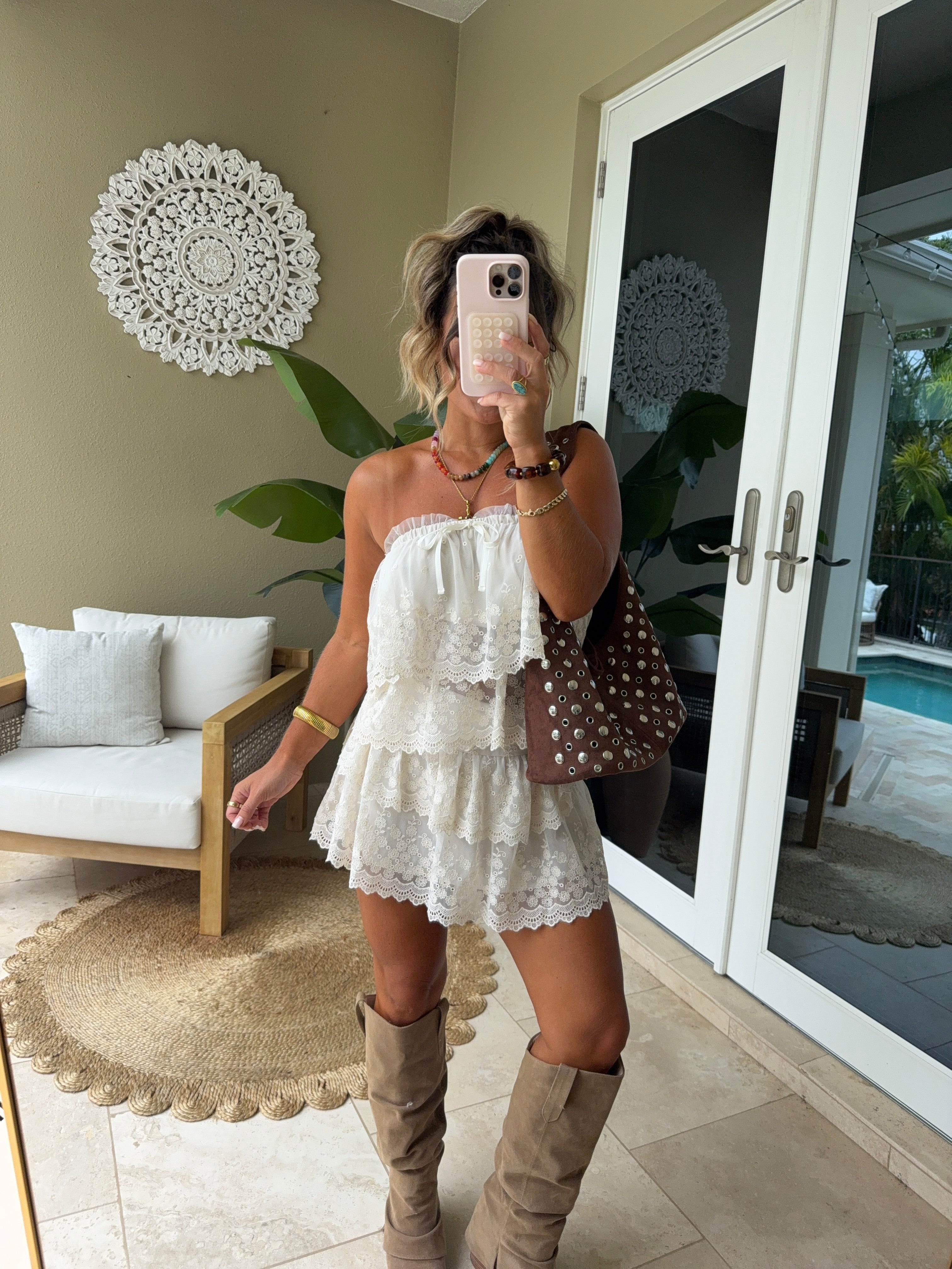 Rosewood Lace Top Natural