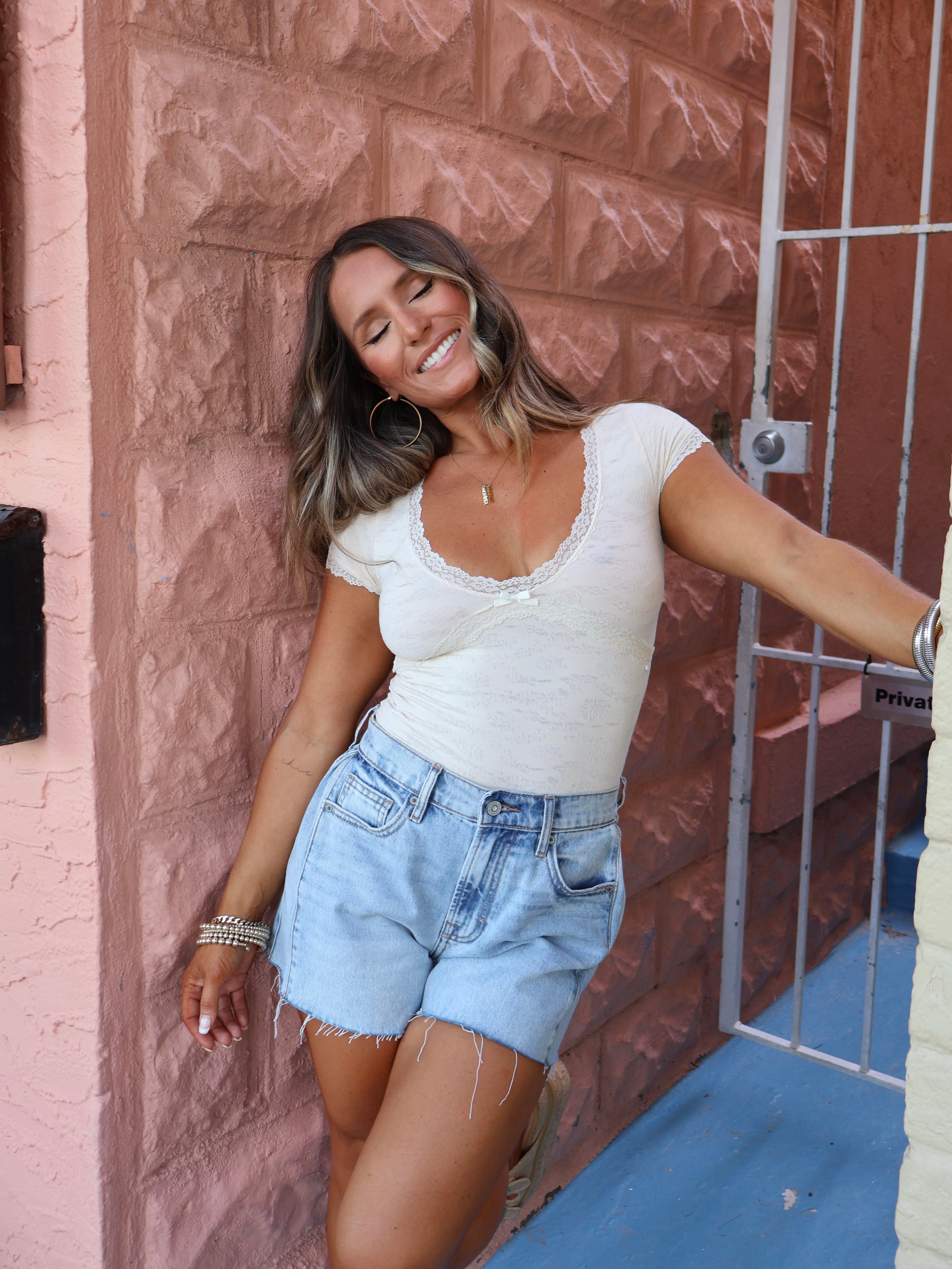 Be With You Short Sleeve Top Vanilla