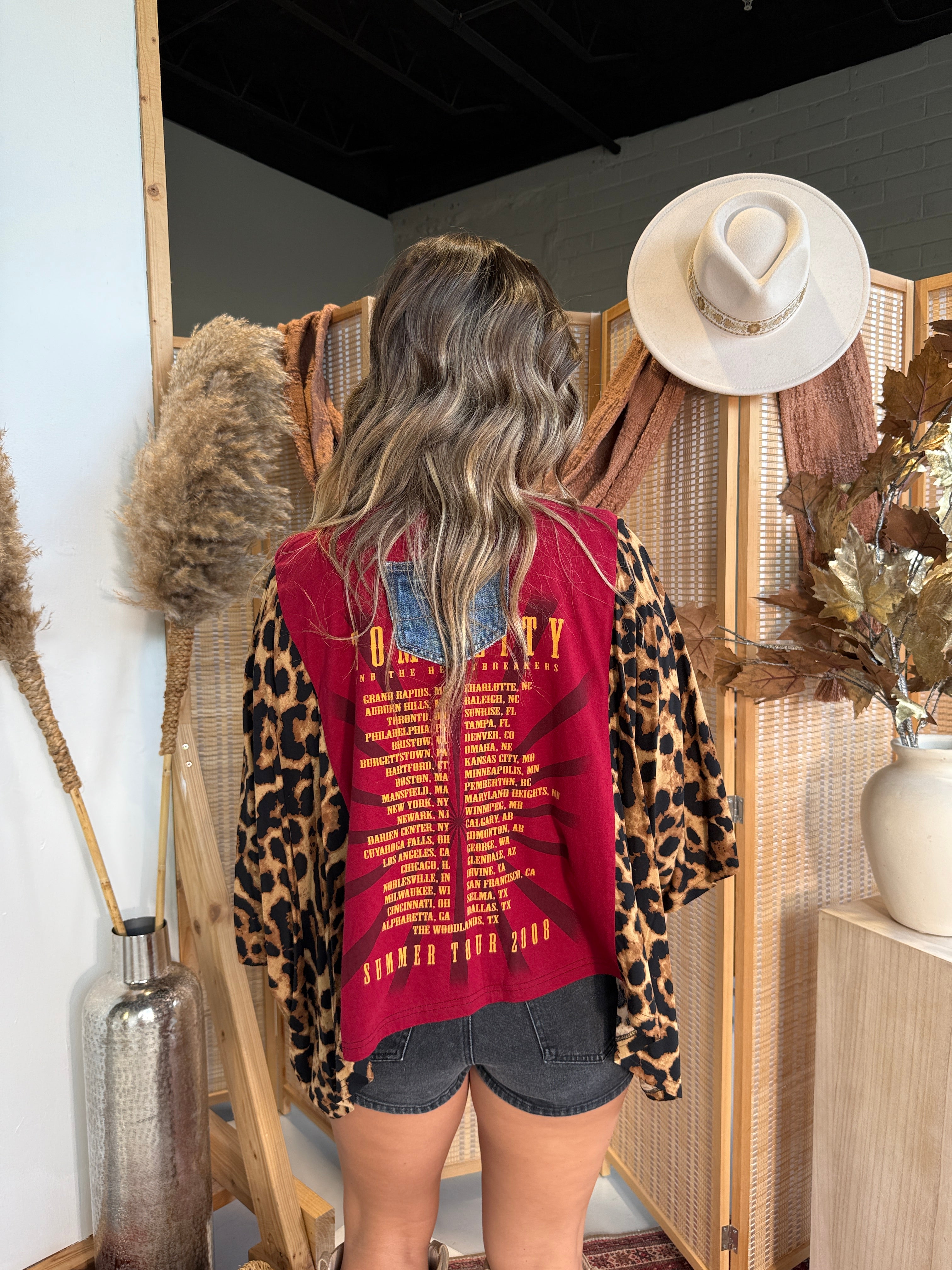 Tom Petty Mix & Match Tee Red Cheetah