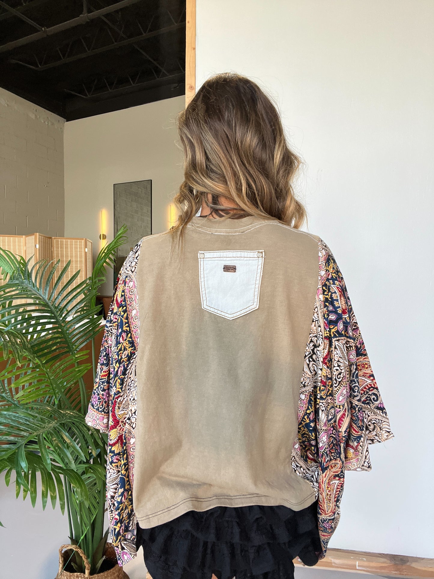 Jimi Hendrix Mix & Match Tee Tan Floral