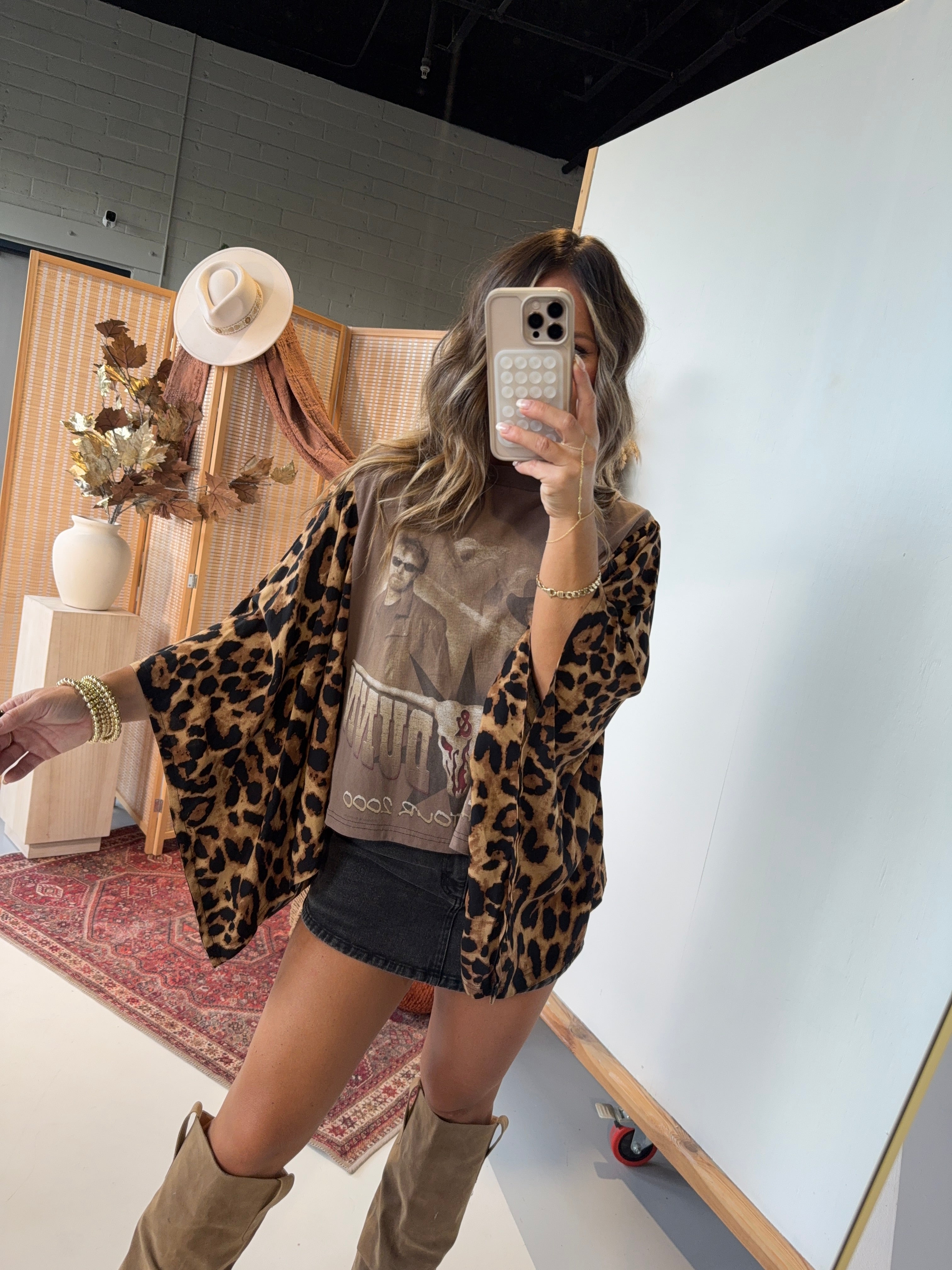 Brooks & Dunn Mix & Match Tee Tan Cheetah
