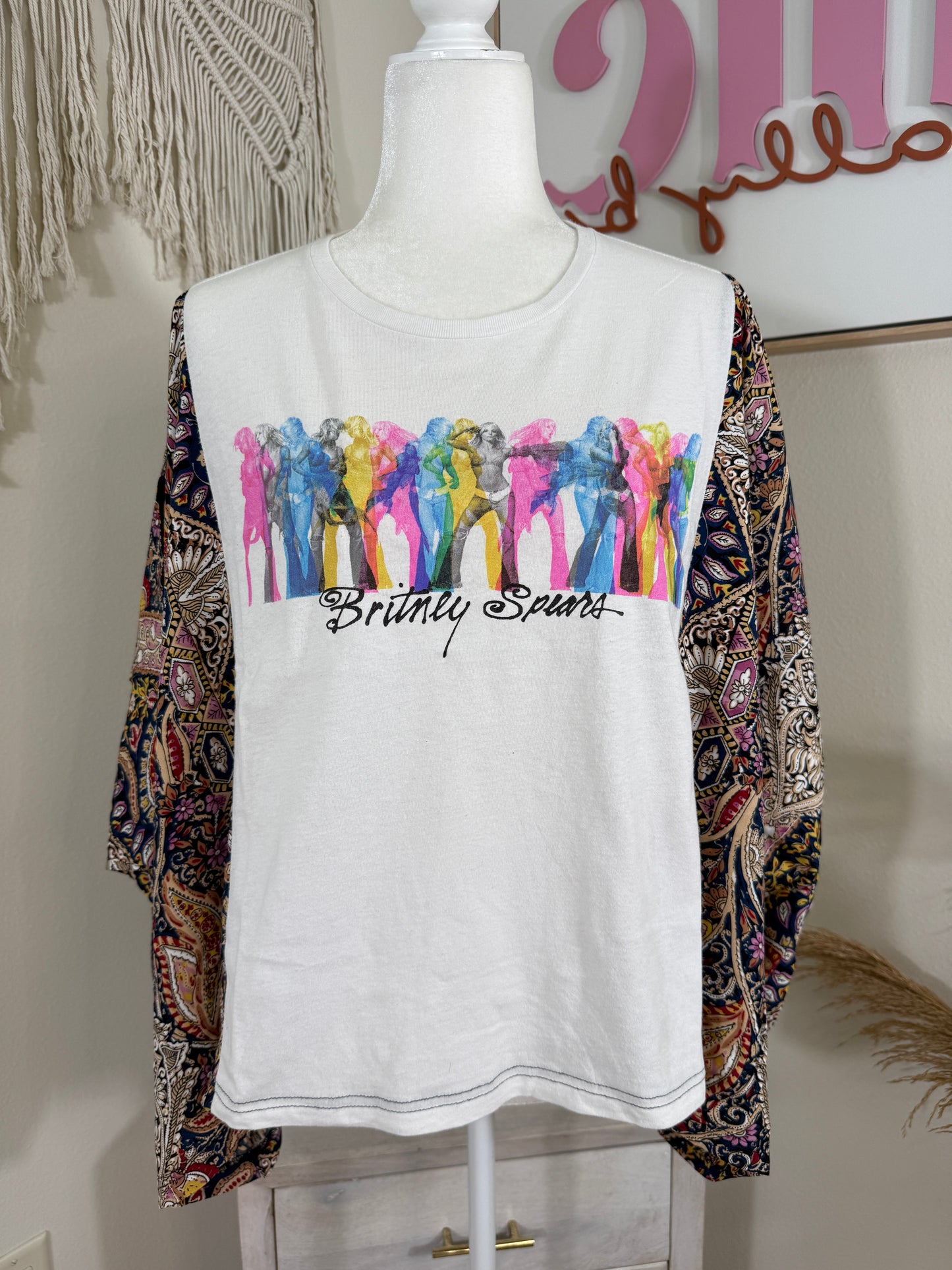 Britney Spears Mix & Match Tee White Floral