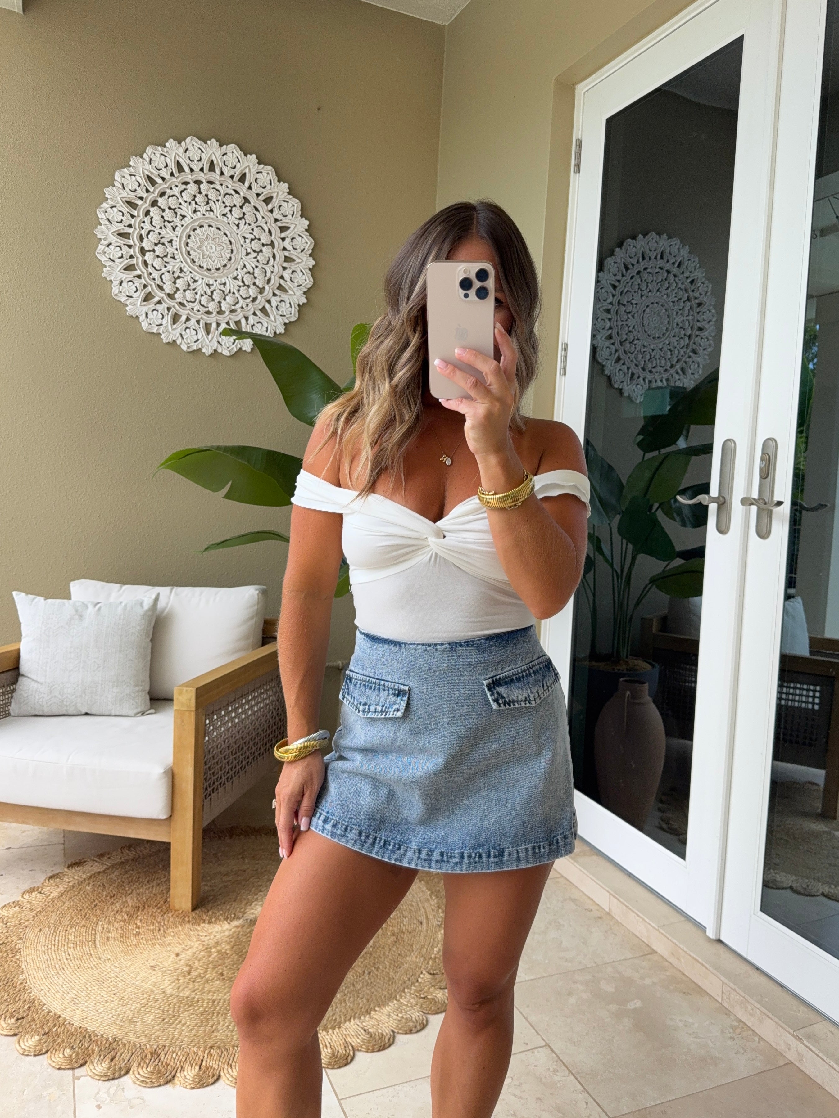 Madi Denim Mini Skort