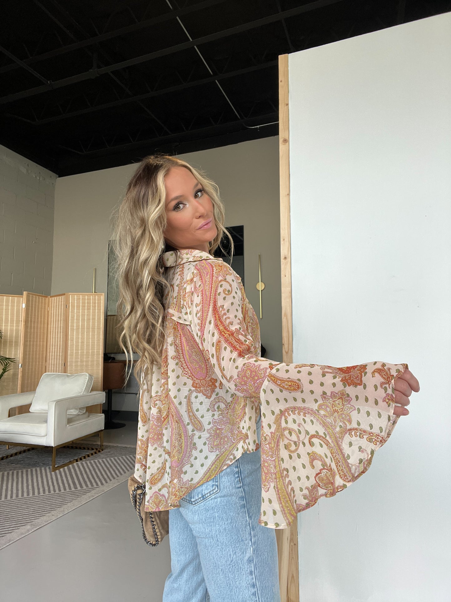 Blush Dreams Boho Blouse
