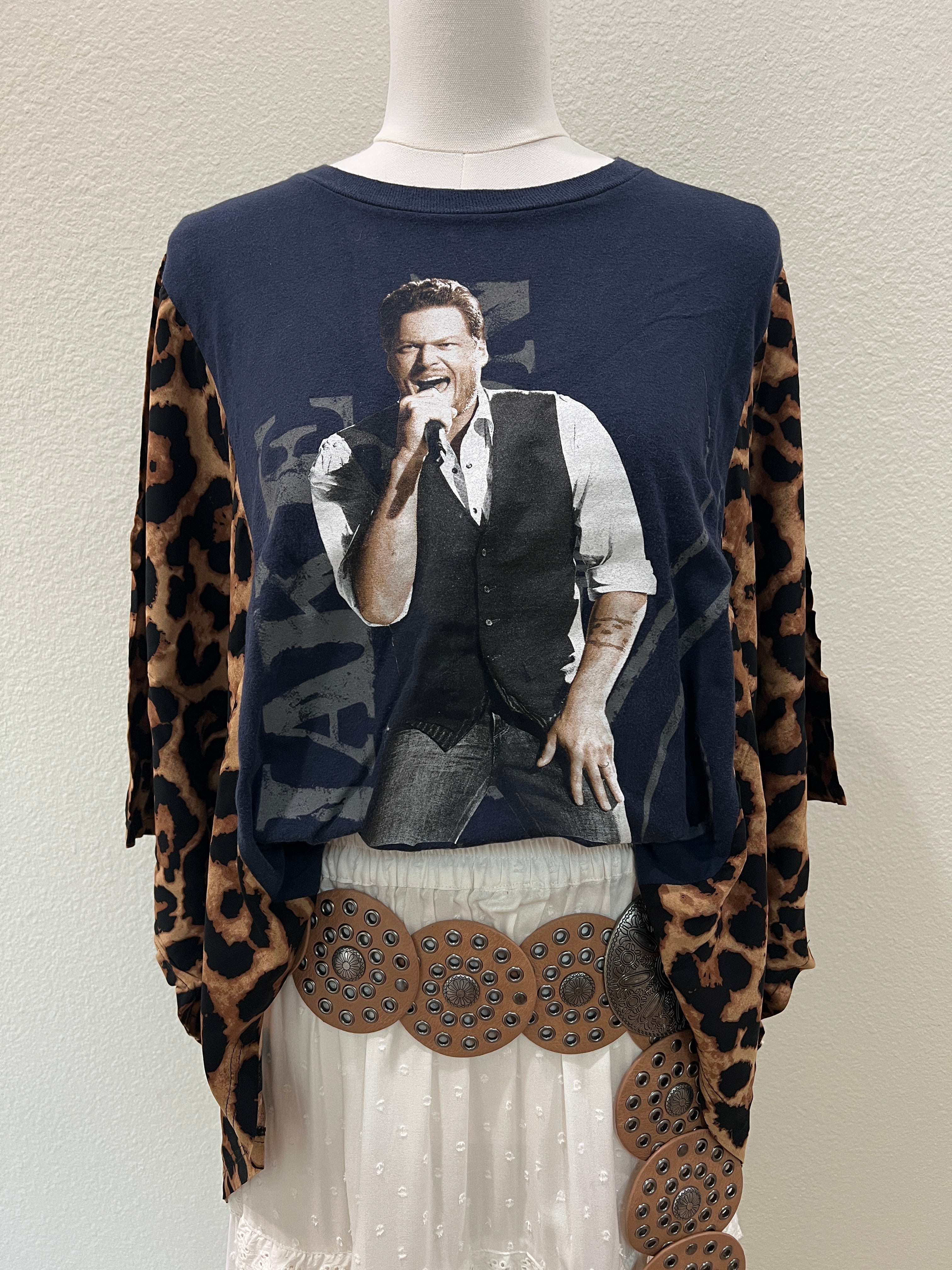 Blake Shelton Mix & Match Tee Navy Cheetah
